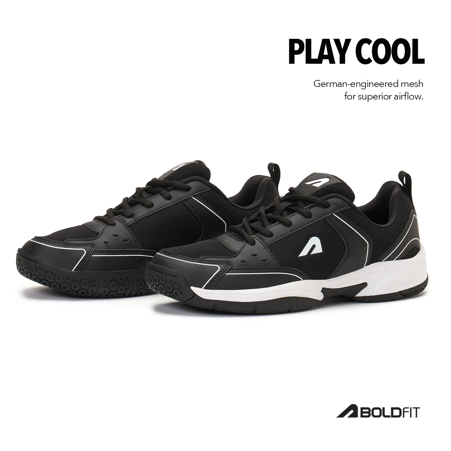 Archer Badminton Shoes - Black/White - Image 3