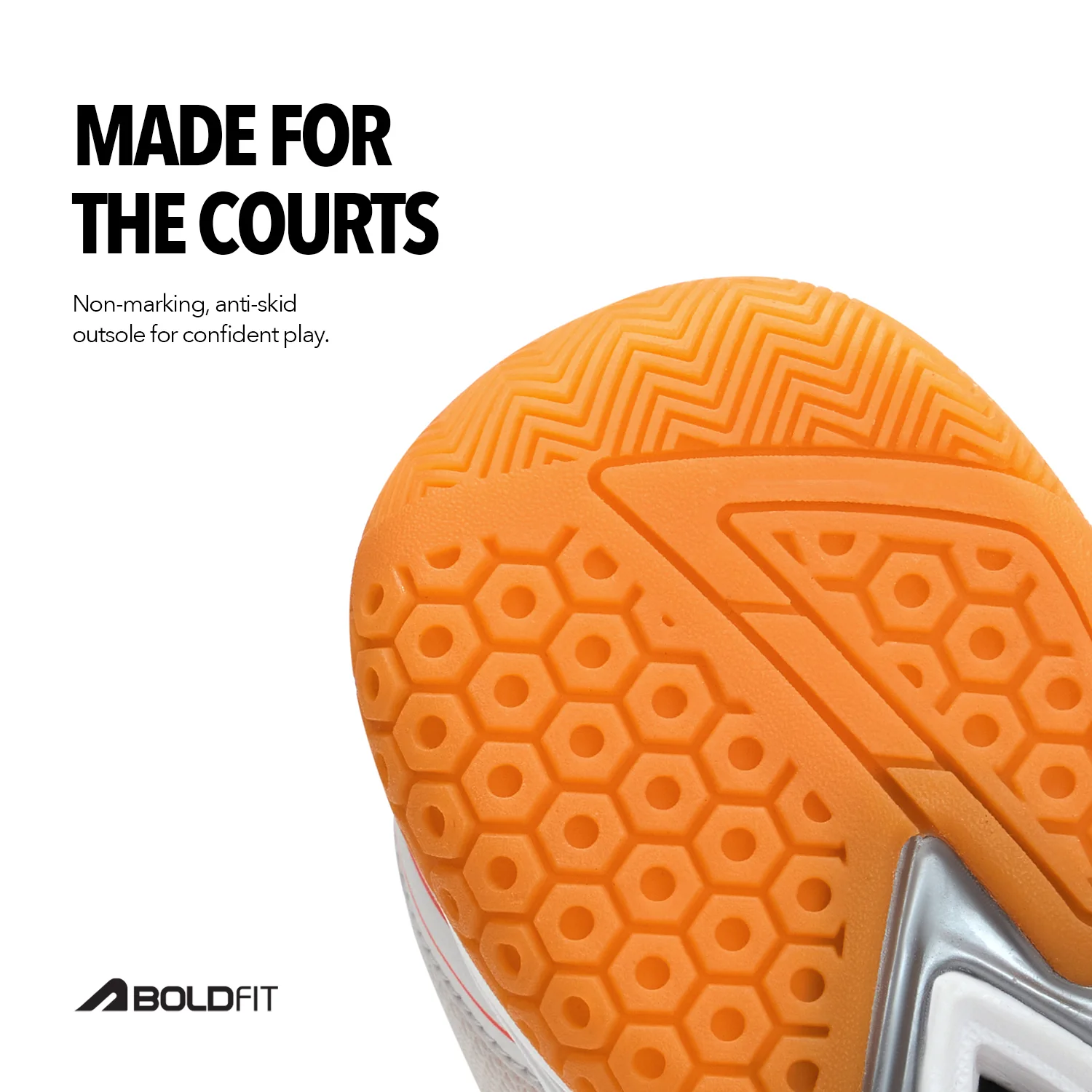 Archer Badminton Shoes - White/Orange - Image 5