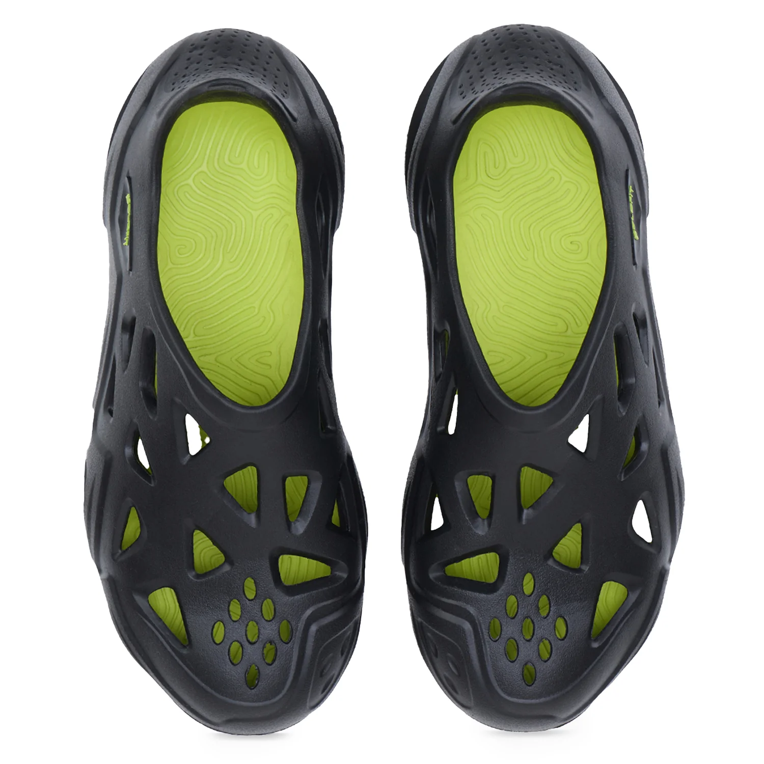 Men Slipon Dripz Sliders  - Black Neon - Image 4