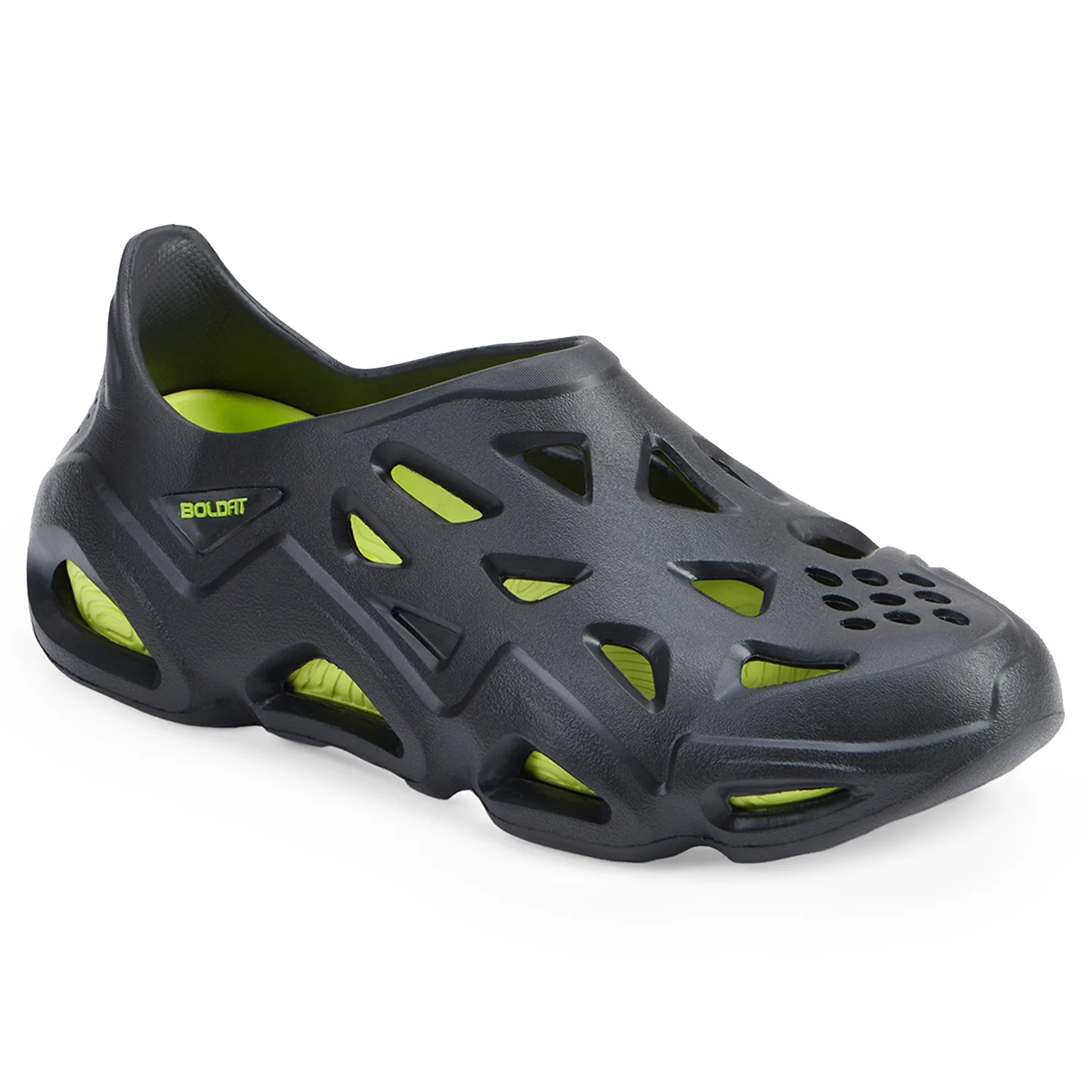 Men Slipon Dripz Sliders  - Black Neon - Image 6