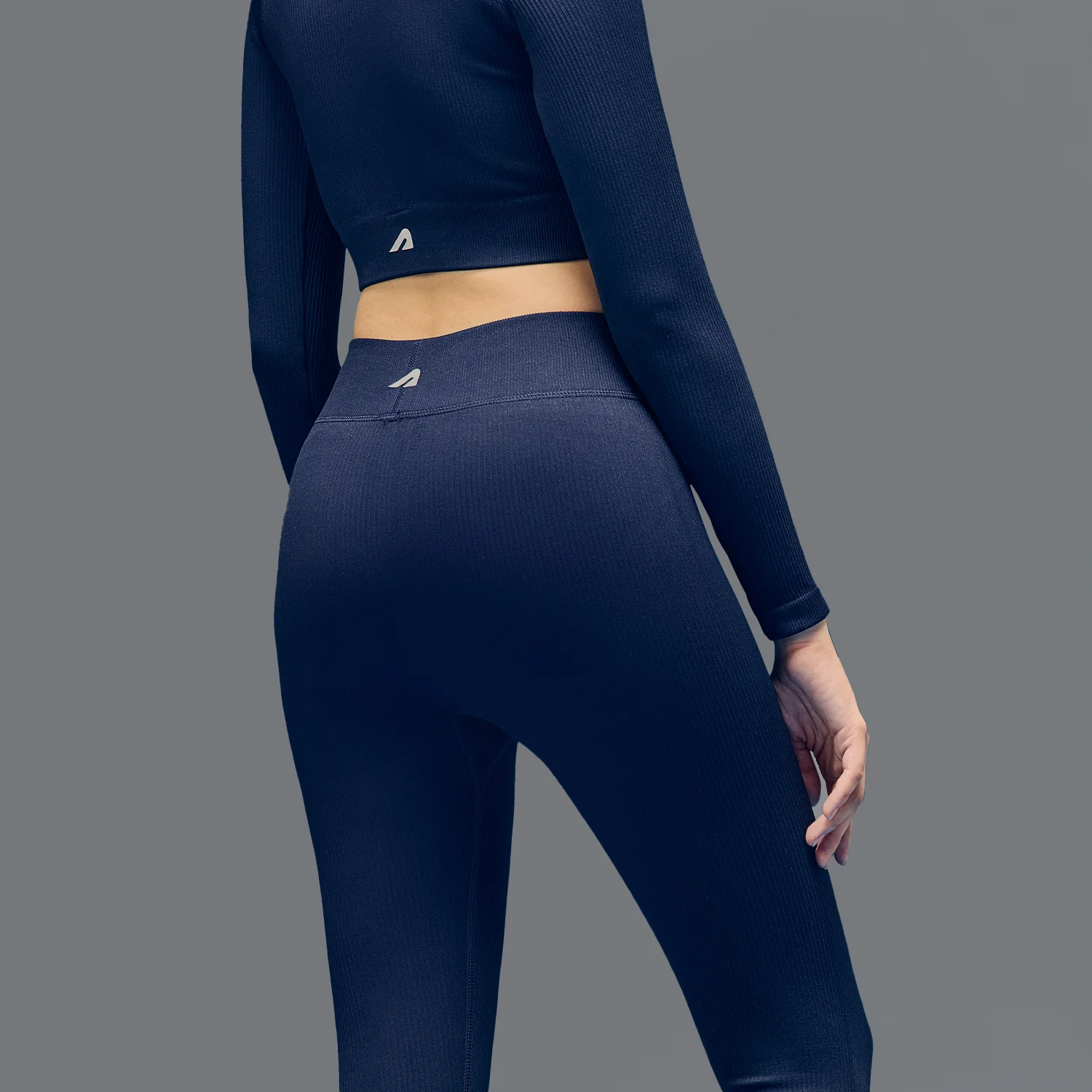 Limitless Snatched Ribbed Legging - Navy Blue - Image 2