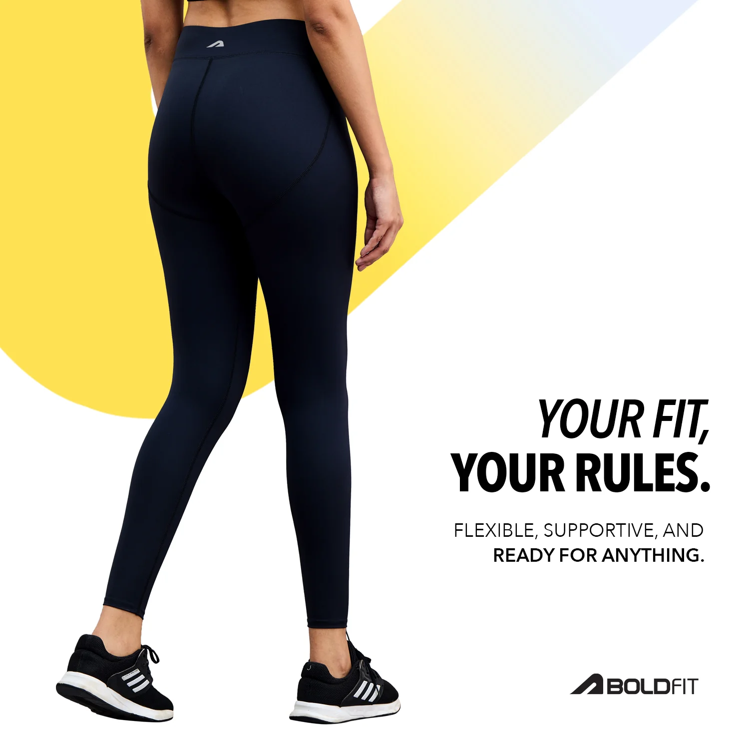 LIMITLESS NYLOFLEX HIGH RISE TIGHTS - Black - Image 4