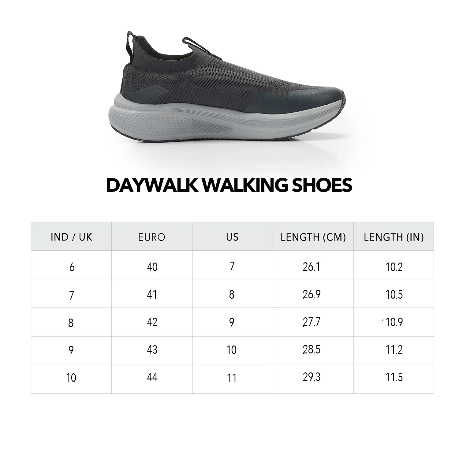Daywalk Max Men Walking Shoes - Grey - Image 9
