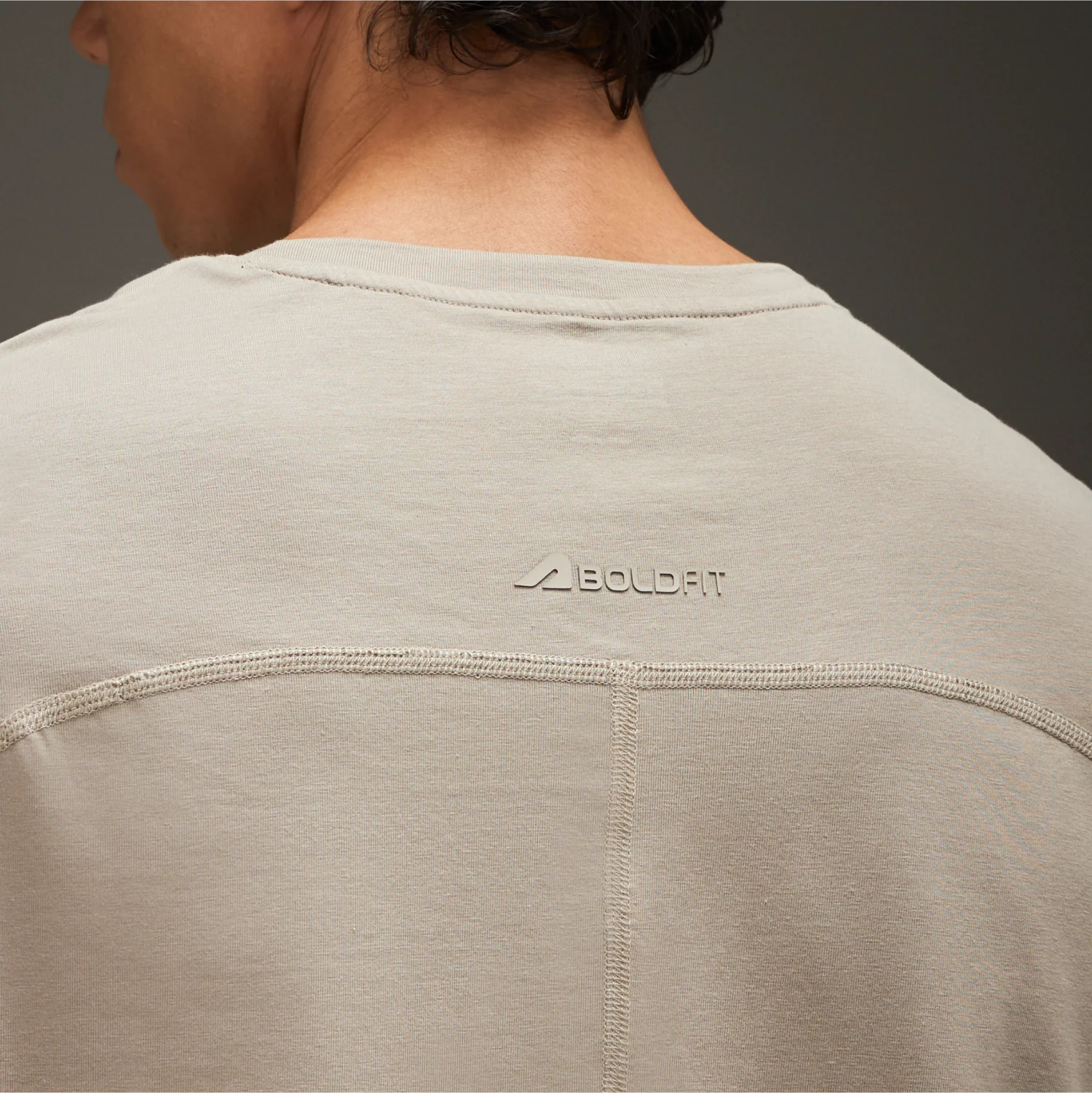 Essential Cotton T-Shirt Beige - Image 6
