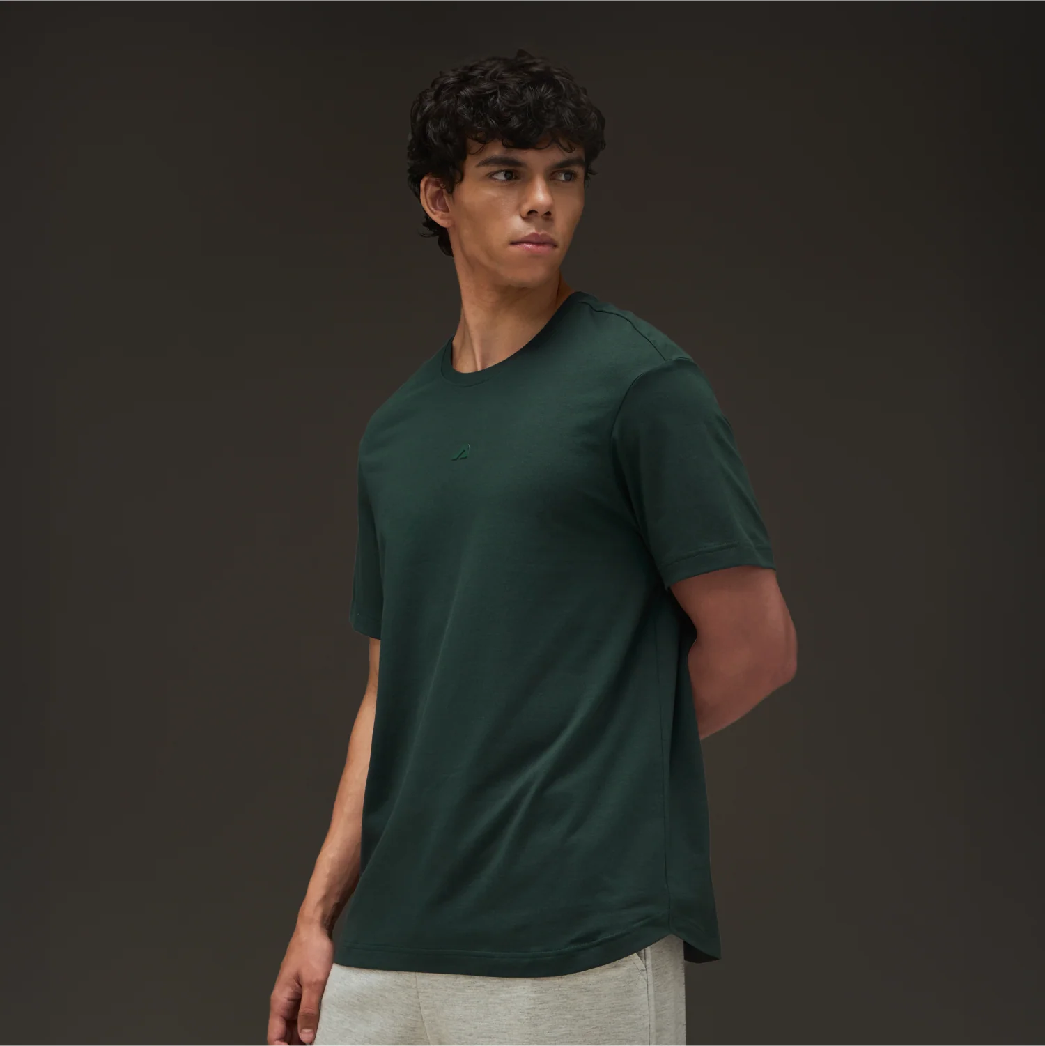 Essential Cotton T-Shirt Bottlegreen - Image 6
