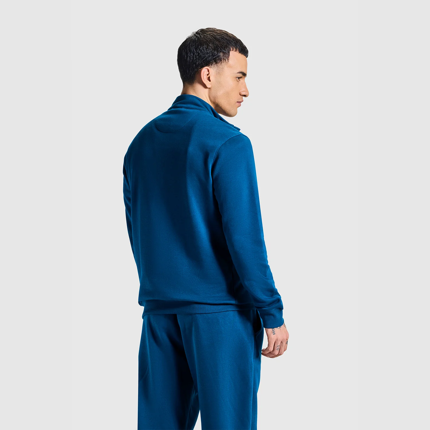 Men Sailor Blue Half Zipper Jacket - Image 3