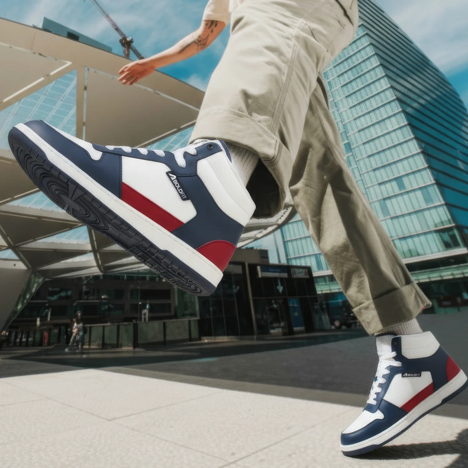 ZEON-X-MIDS NAVY RED MEN'S SNEAKER - Image 7