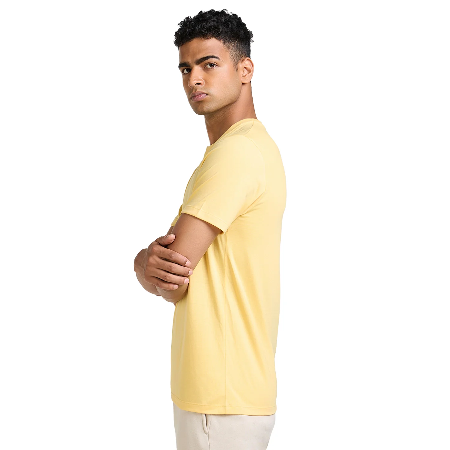 Mens Half Sleeve T-Shirt - Yellow - Image 3