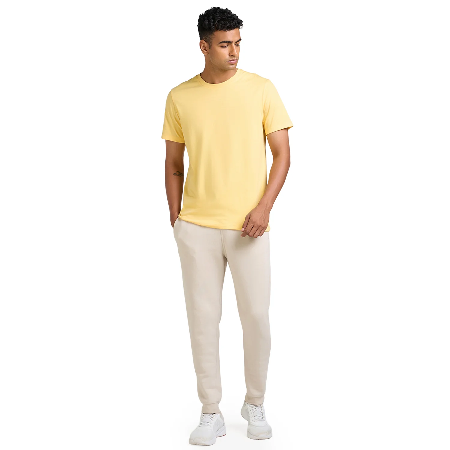 Mens Half Sleeve T-Shirt - Yellow - Image 4