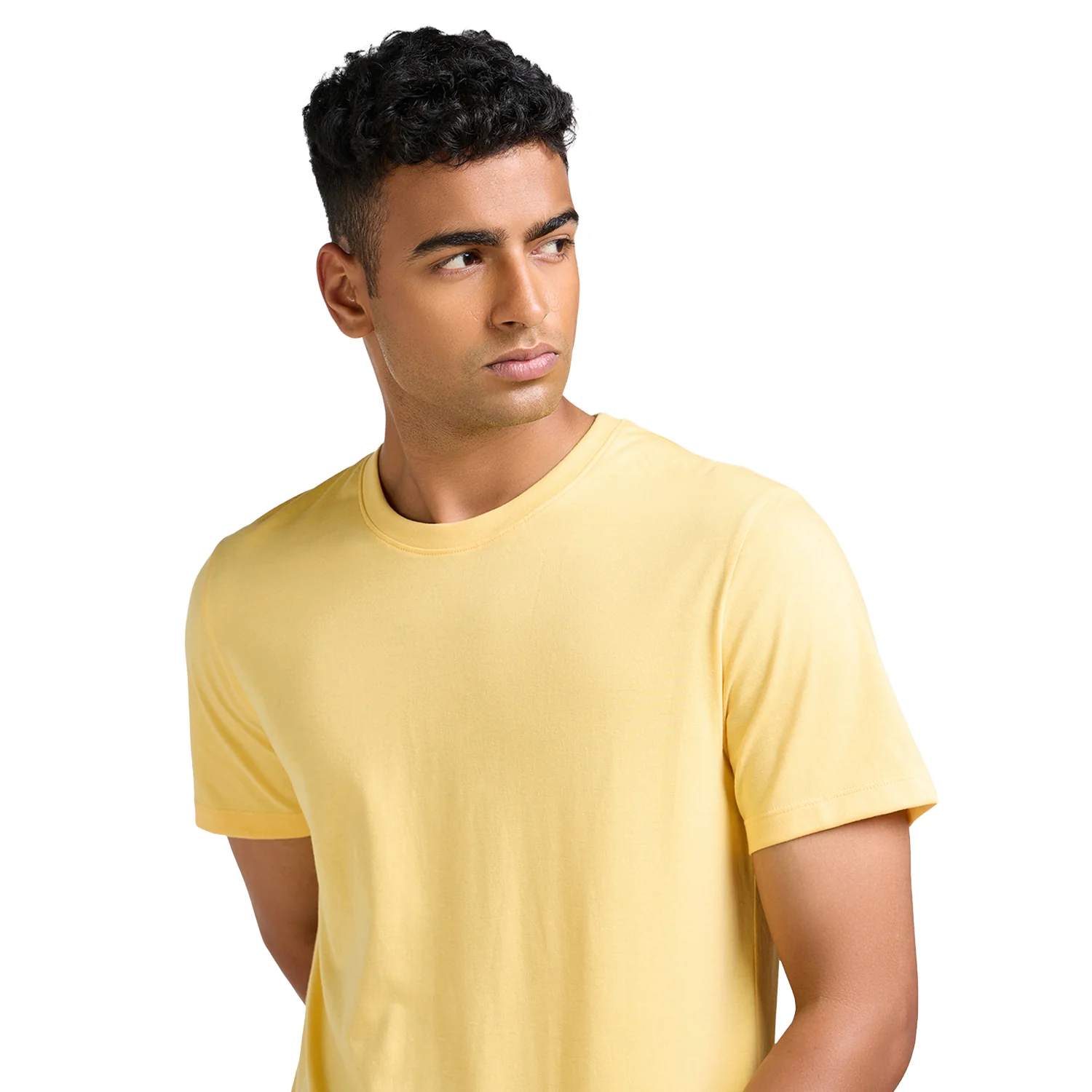 Mens Half Sleeve T-Shirt - Yellow - Image 5