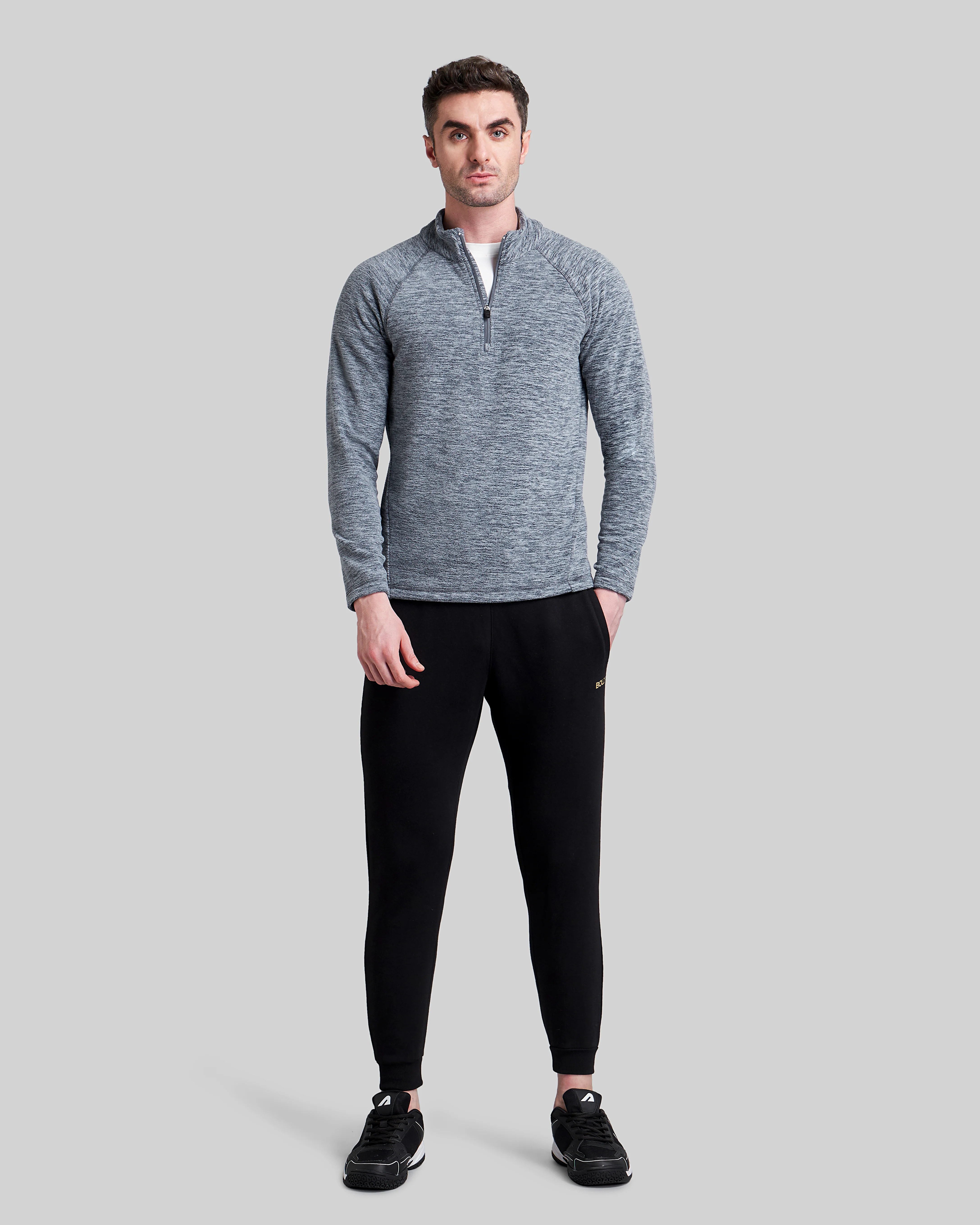 Mens Half Zip Sweatshirt Fleece - Image 4