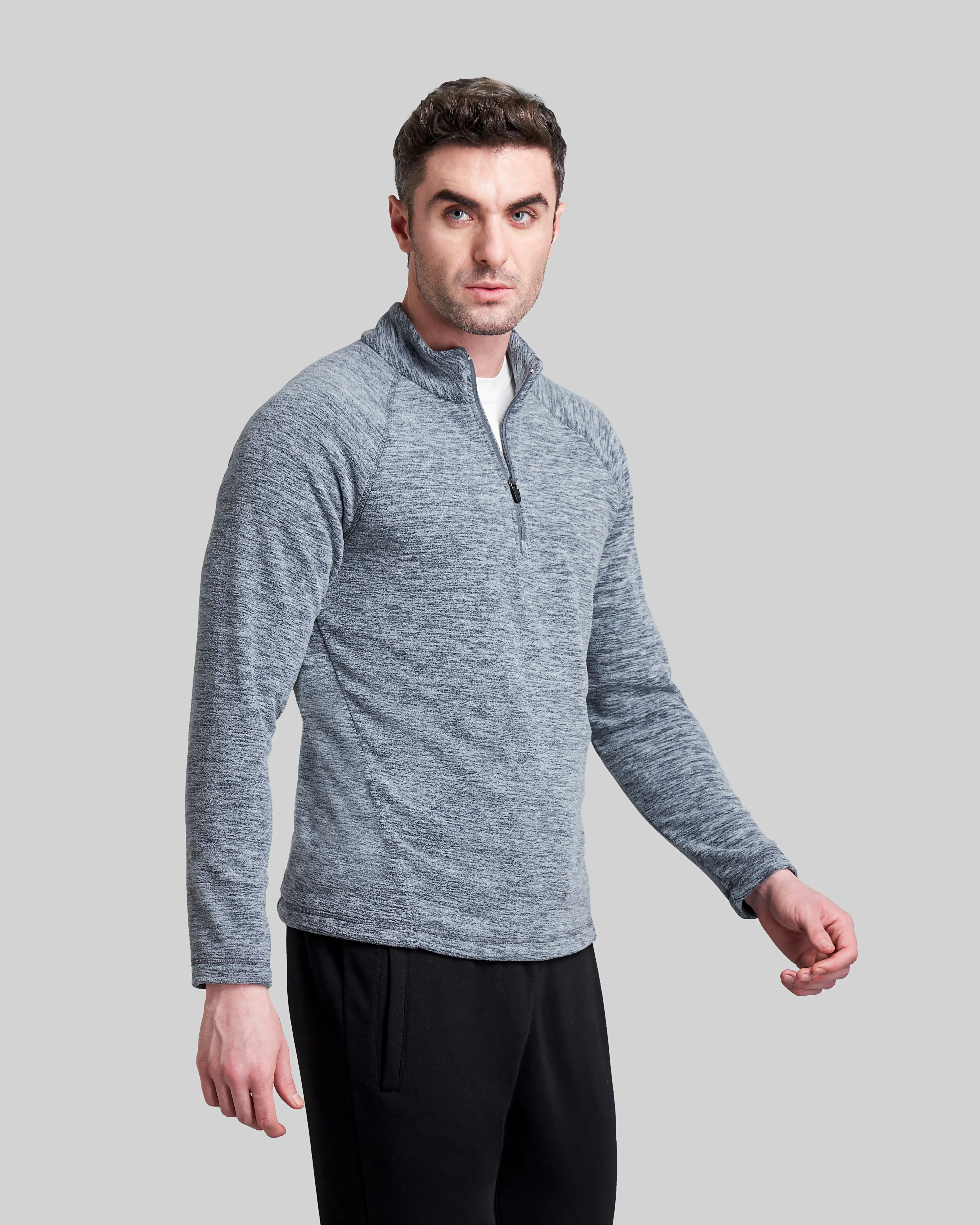 Mens Half Zip Sweatshirt Fleece - Image 5