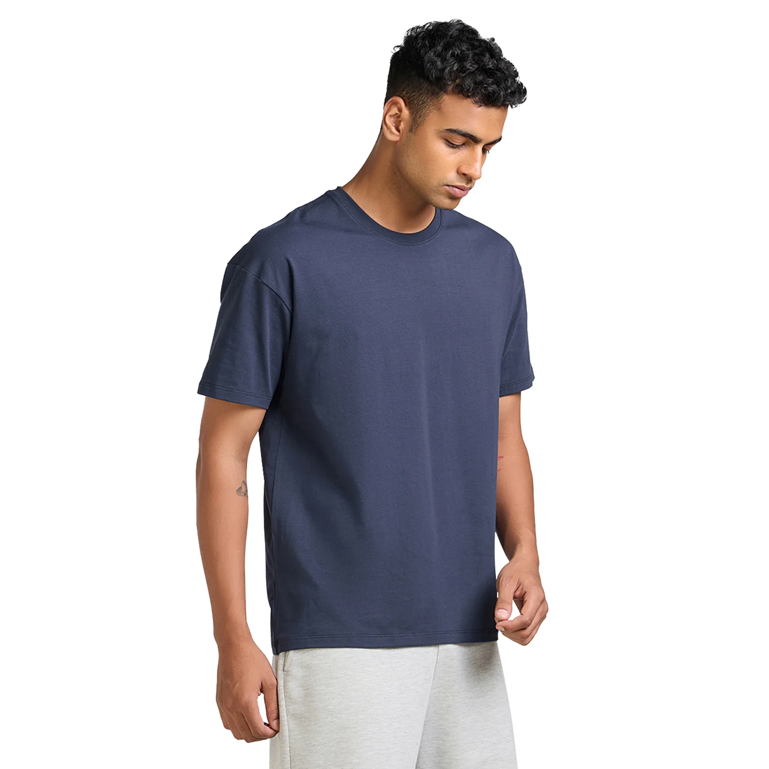 Mens Oversized T-Shirt - Navy - Image 5