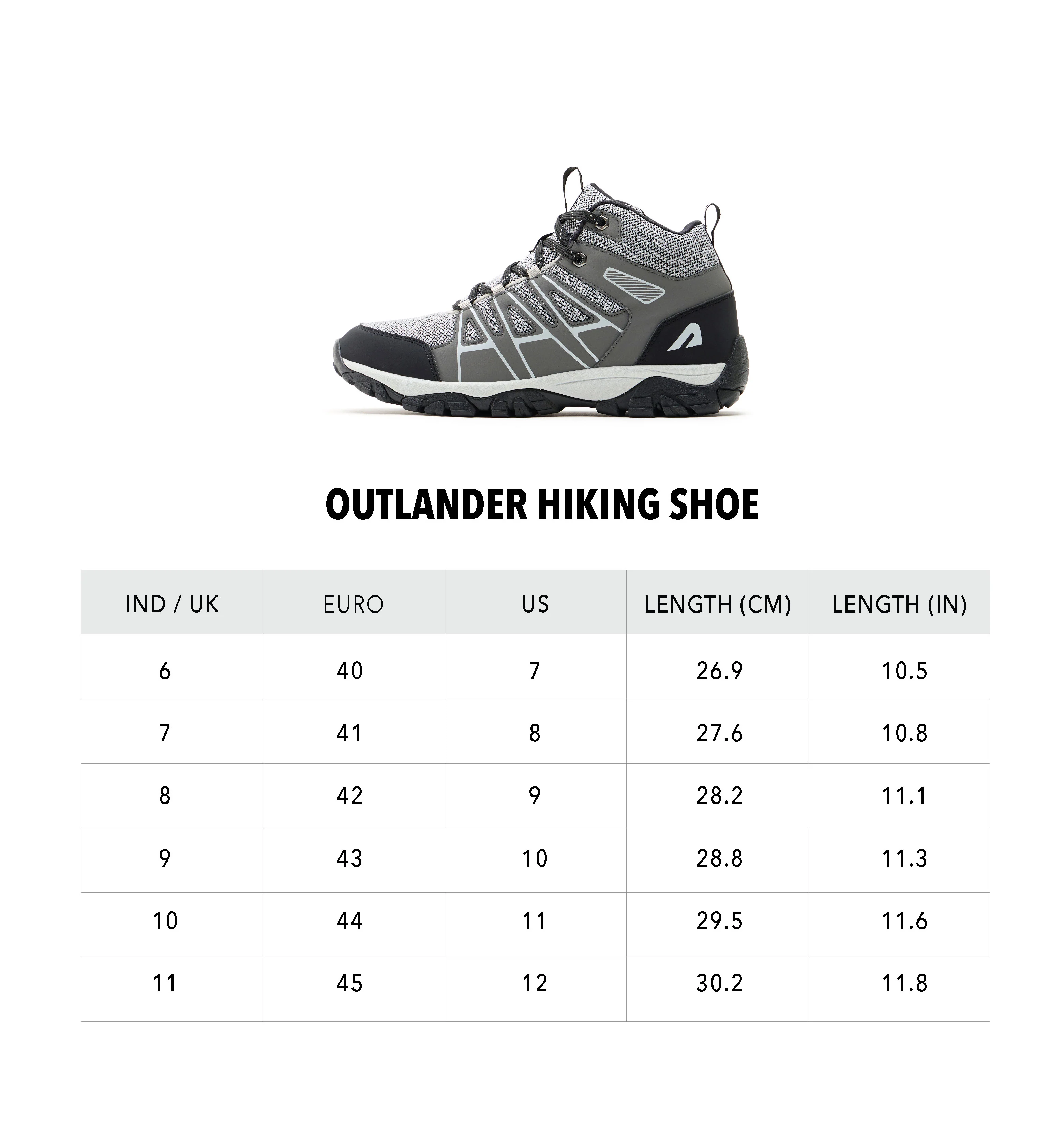 Outlander Pro Mens Trekking Shoes - Grey - Image 8