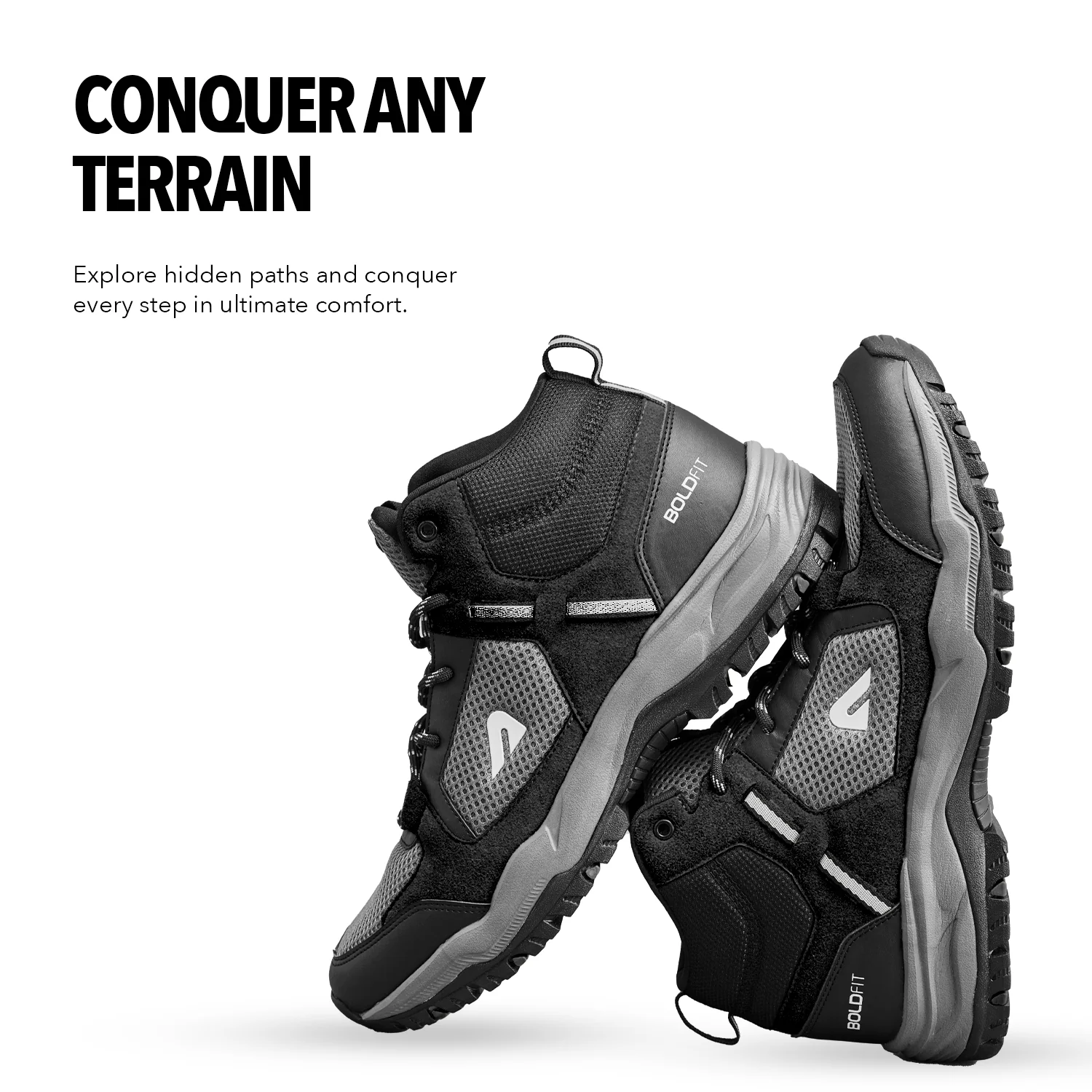 Trail King Hiking Shoes - Black - Image 3