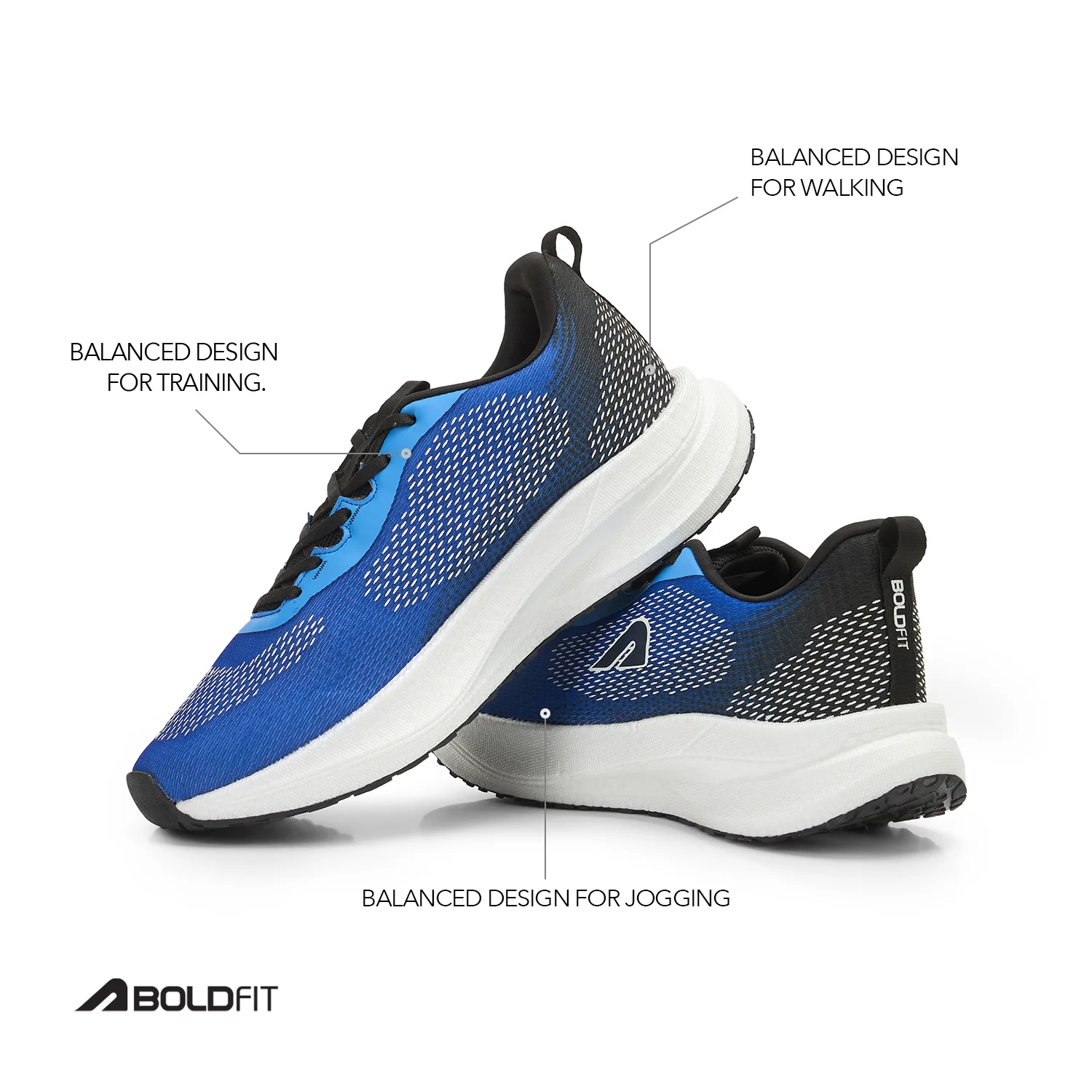 Ignitr Mens Running & Training Shoes - Blue - Image 4