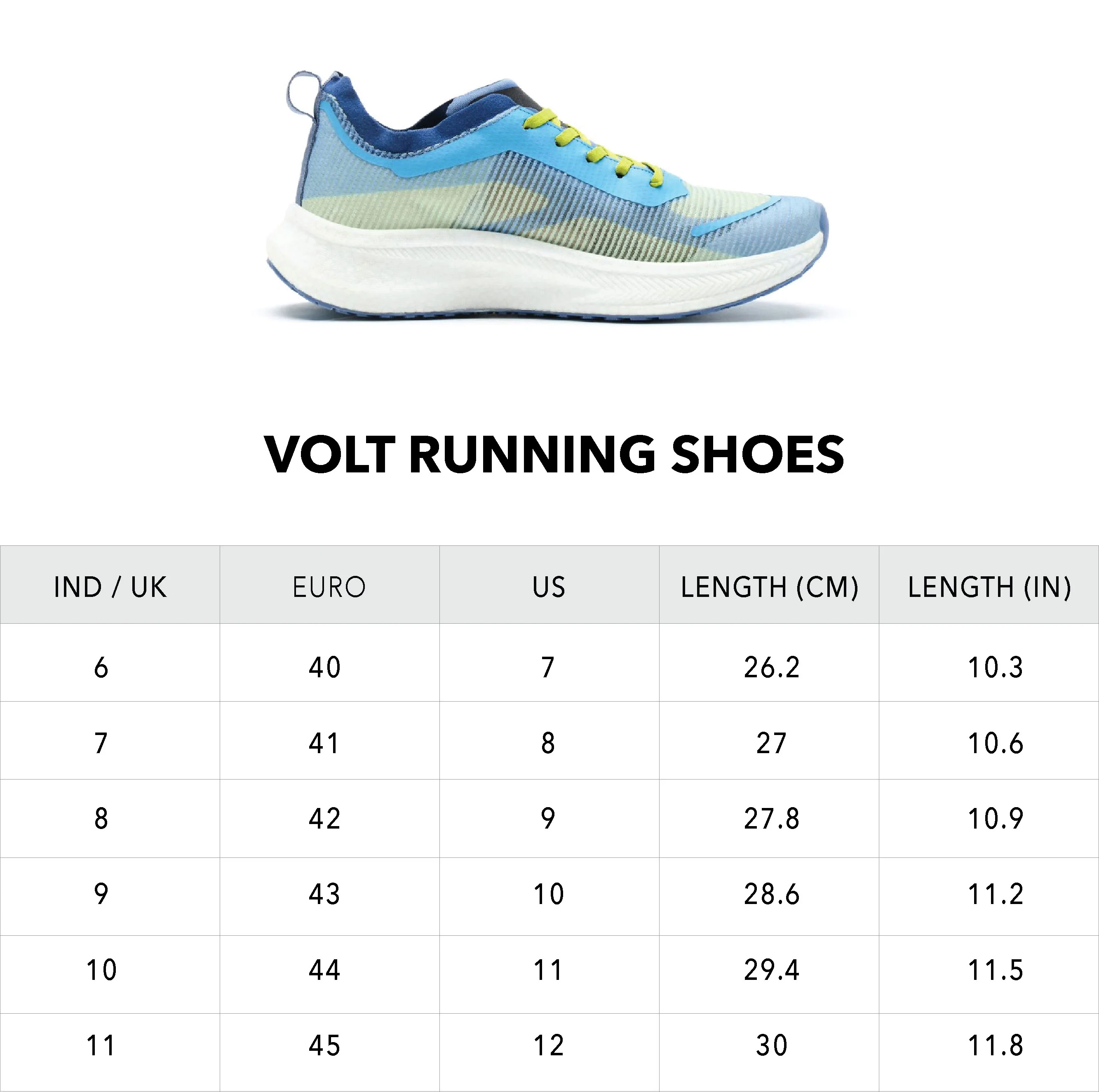 Volt Mens Running & Training Shoes - Neon Blue - Image 7
