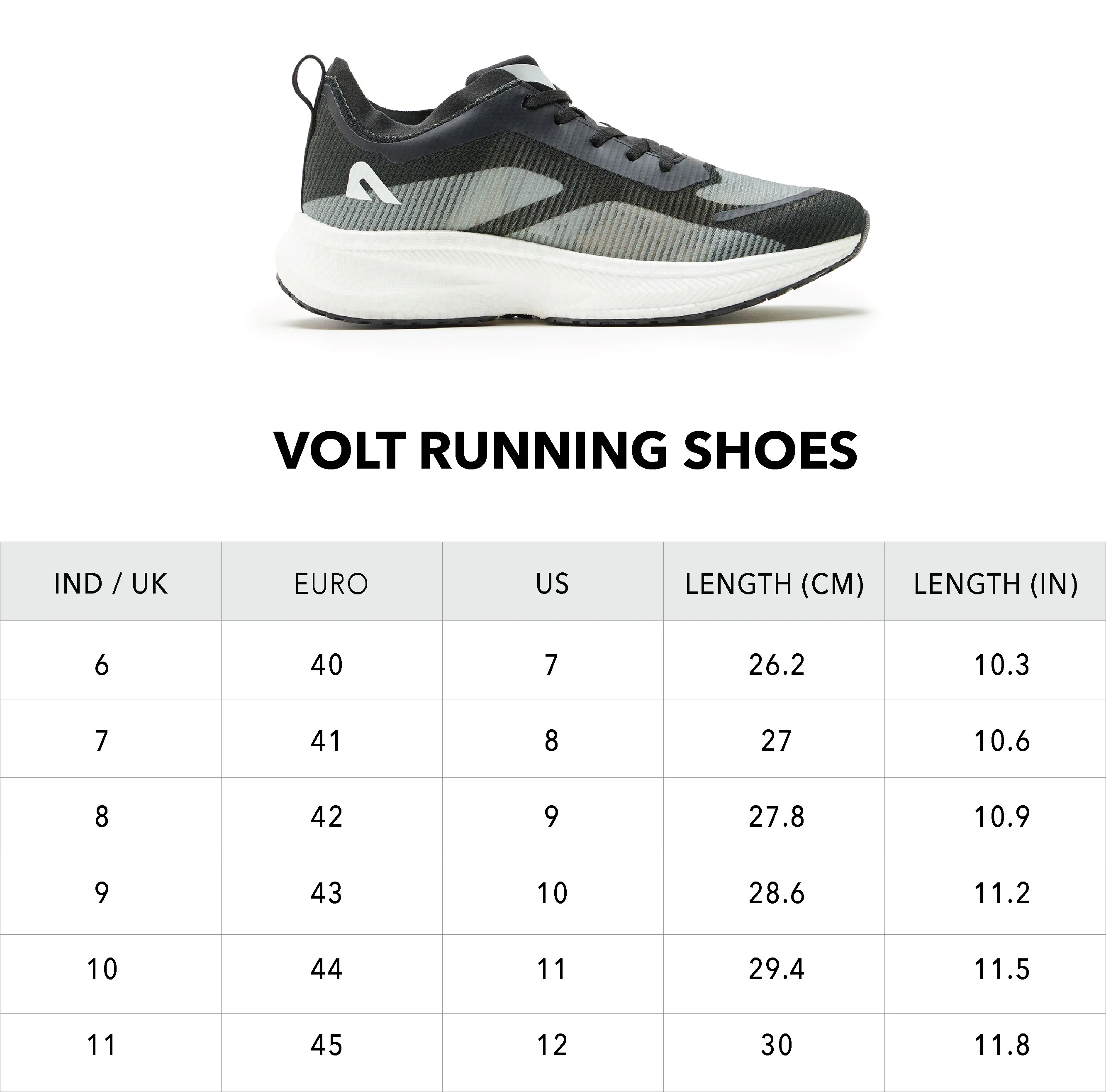 Volt Mens Running & Training Shoes - Grey/Black - Image 7