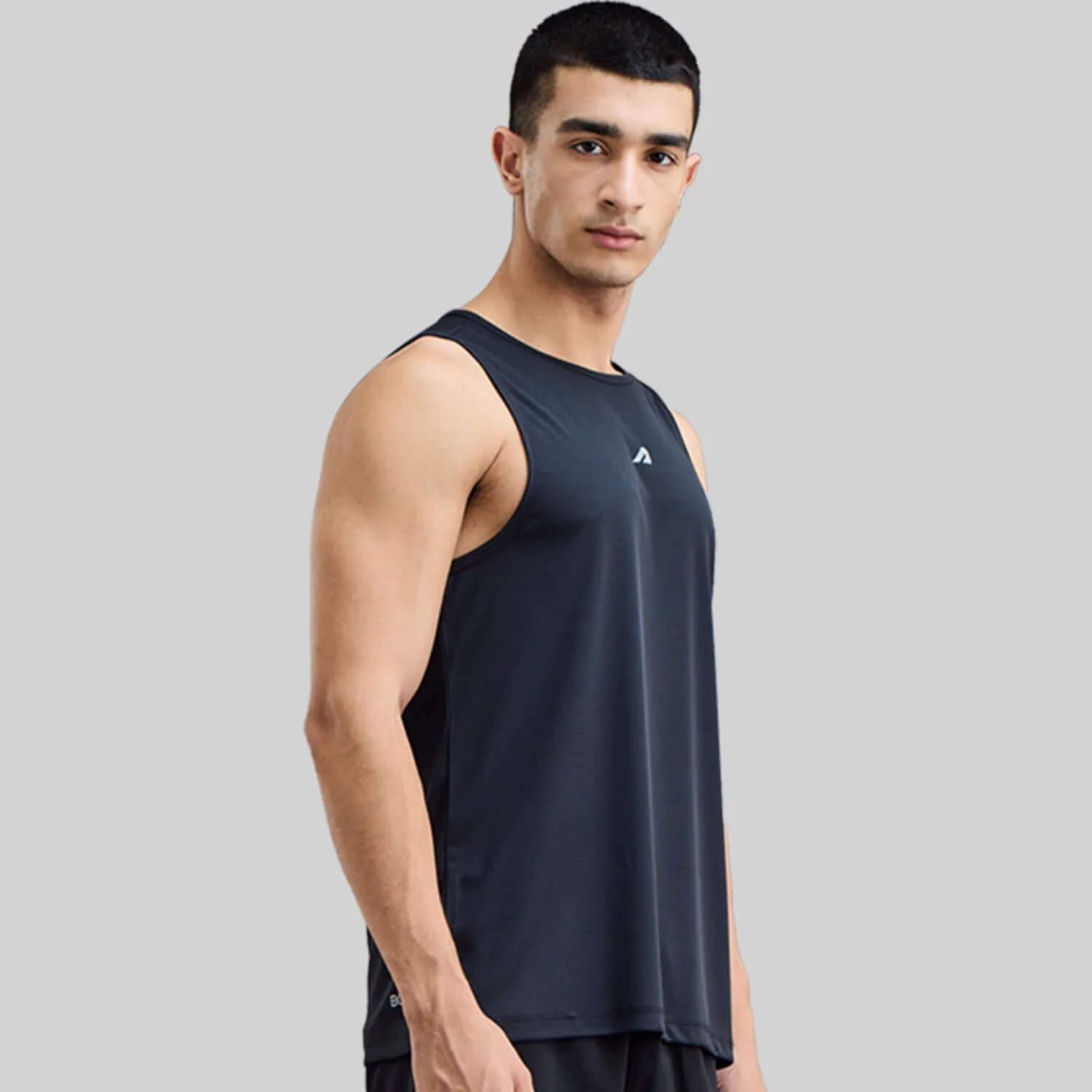 Power Mens Gym Vest - Black - Image 3
