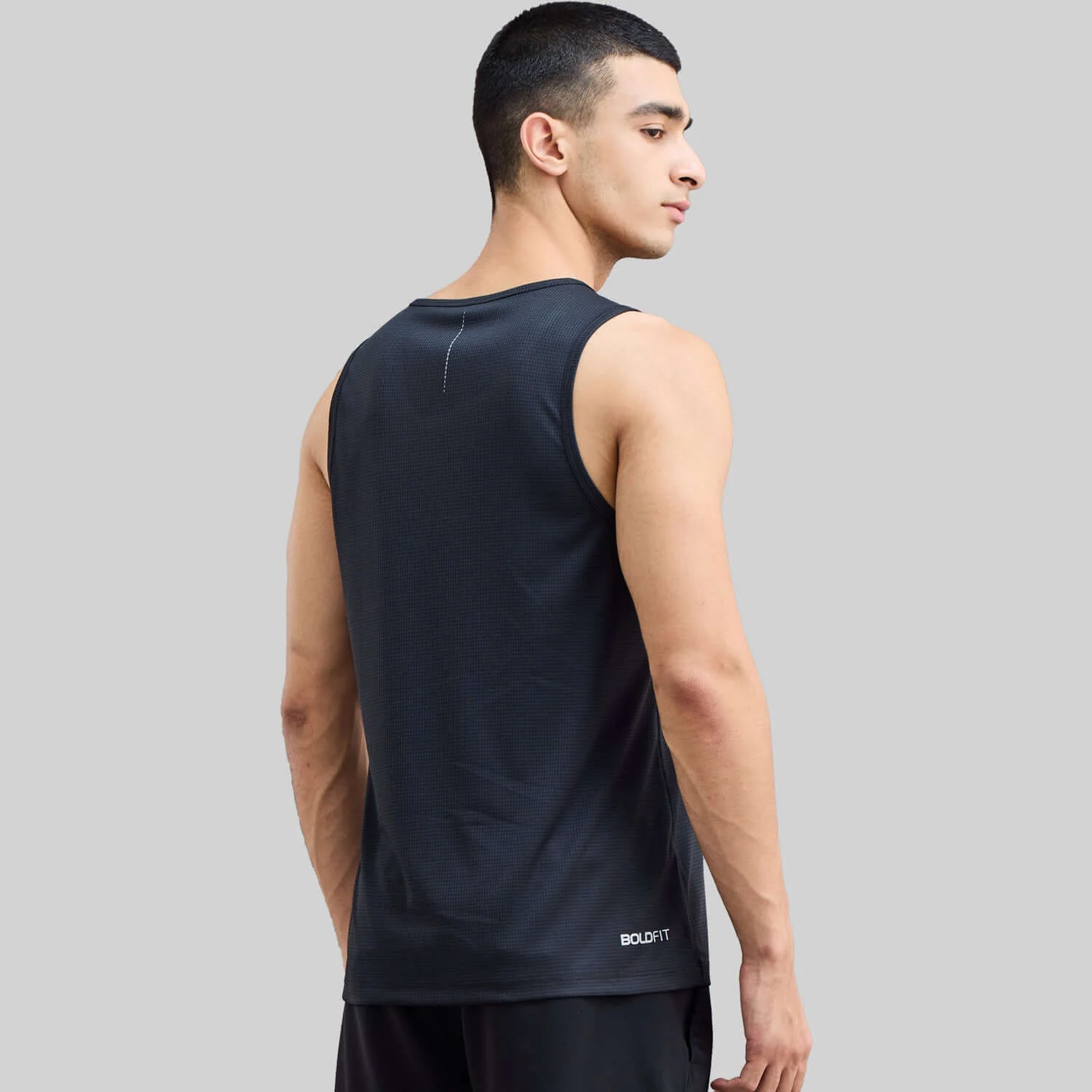 Power Mens Gym Vest - Black - Image 4