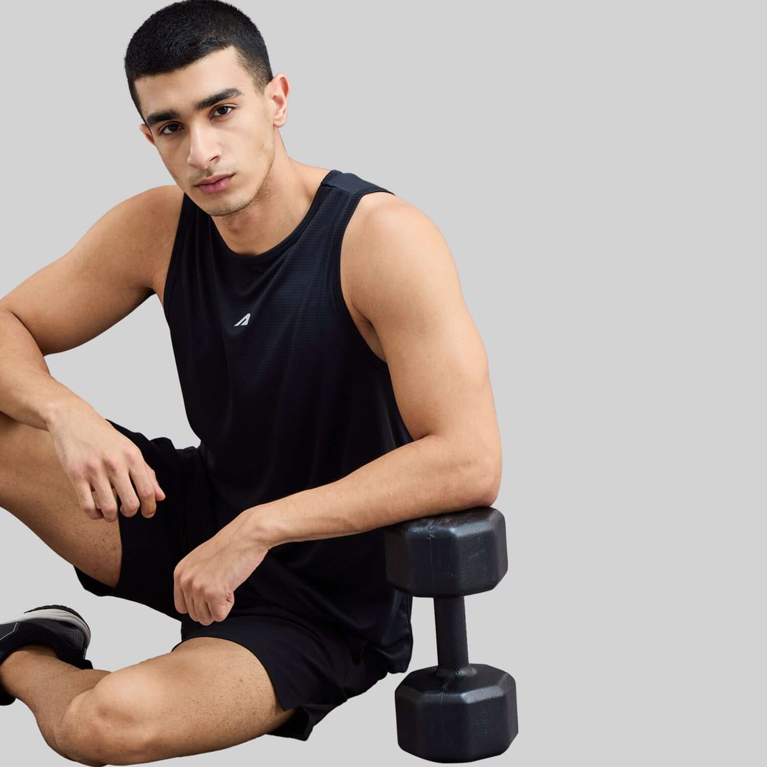 Power Mens Gym Vest - Black - Image 5