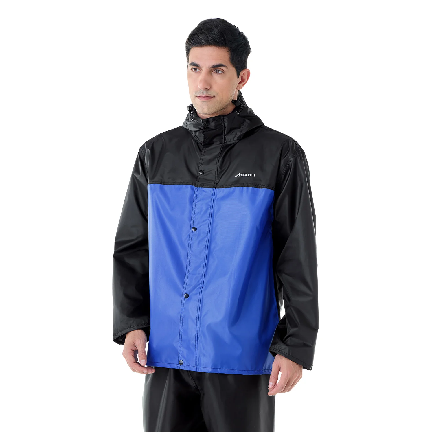StormBreaker Raincoat Top & Bottom Set - Black Blue - Image 2