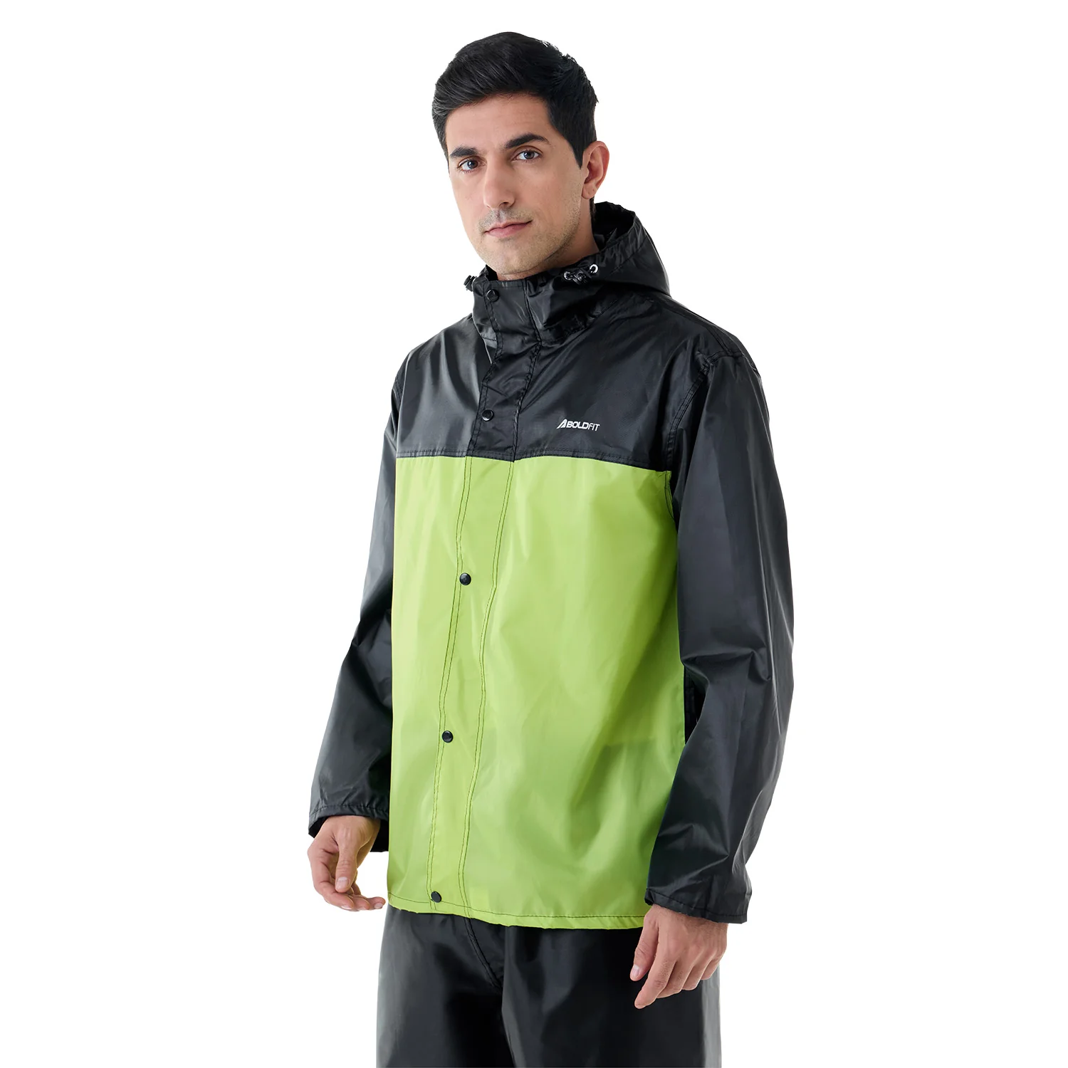 StormBreaker Raincoat Top & Bottom Set - Black Green - Image 2