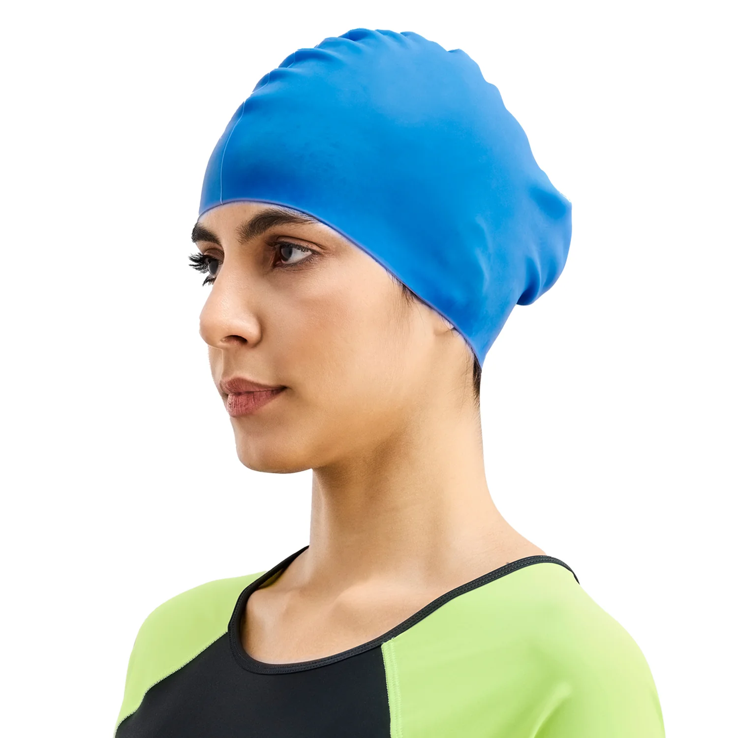AquaFlex Swim Cap - Blue - Image 3