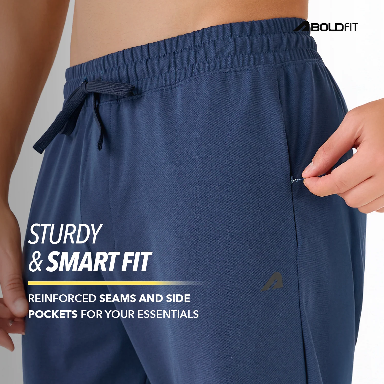 Casual Trackpant for Men - Navy - Image 5