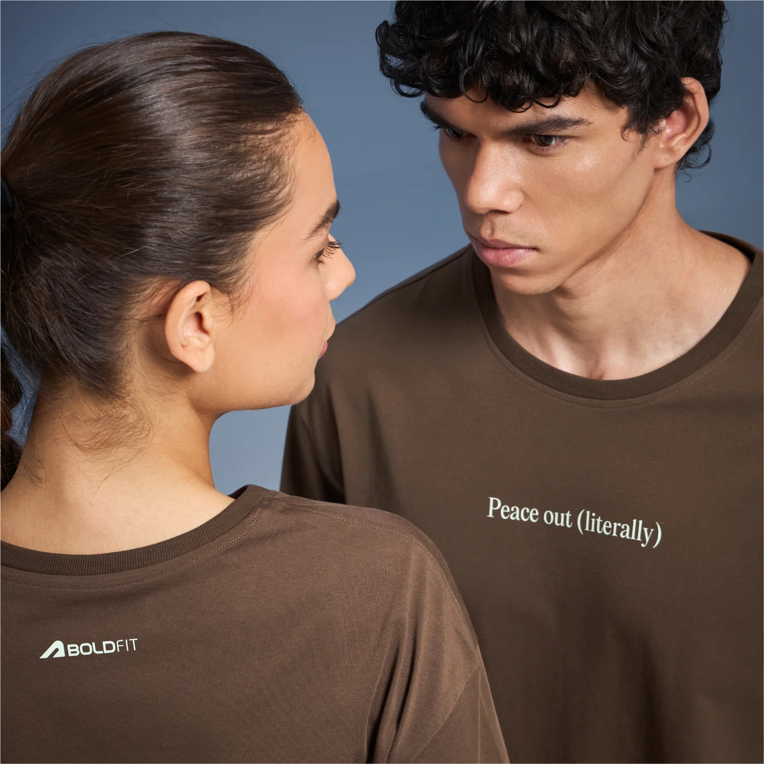 Graphic Tee Unisex Brown- Peace Out - Image 4