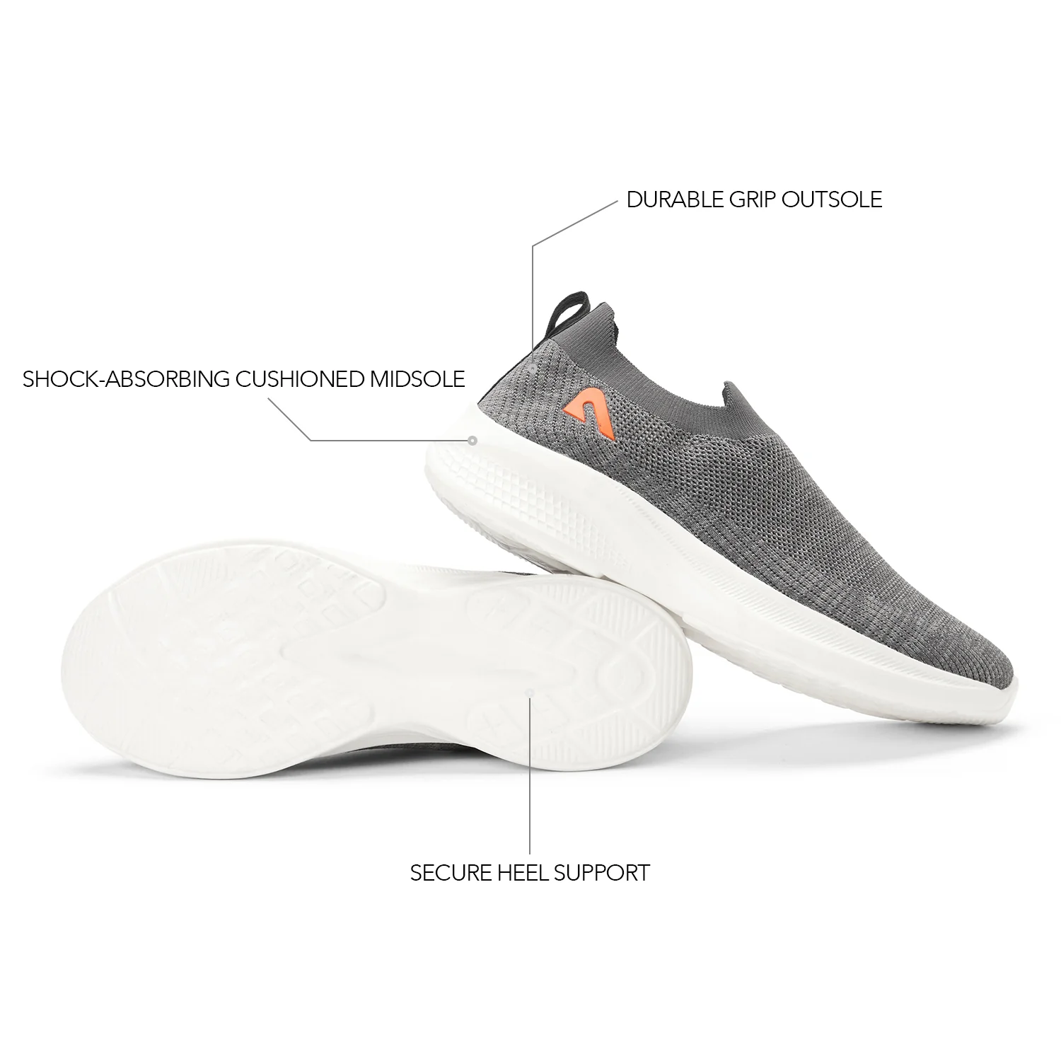 Quickstep Walking Shoes - Grey - Image 4
