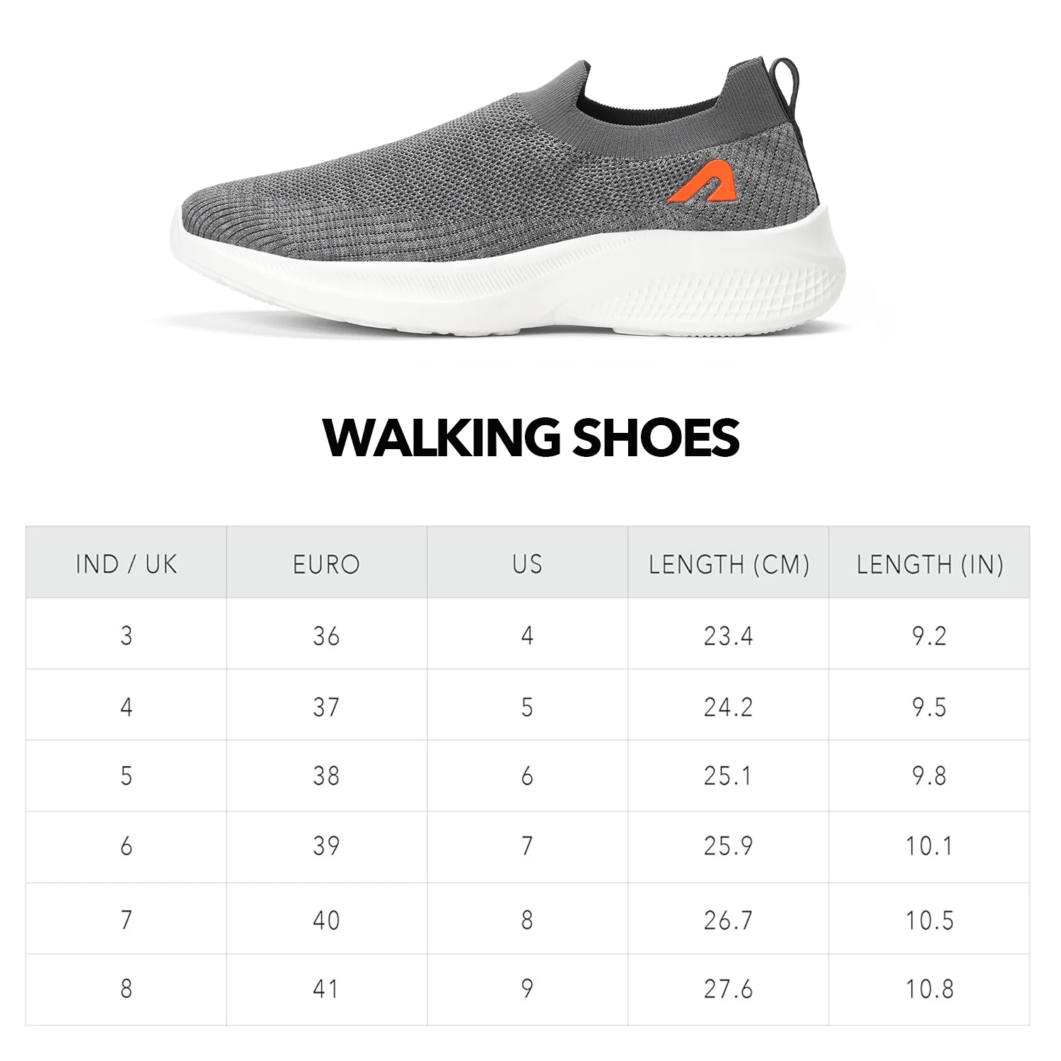 Quickstep Walking Shoes - Grey - Image 8