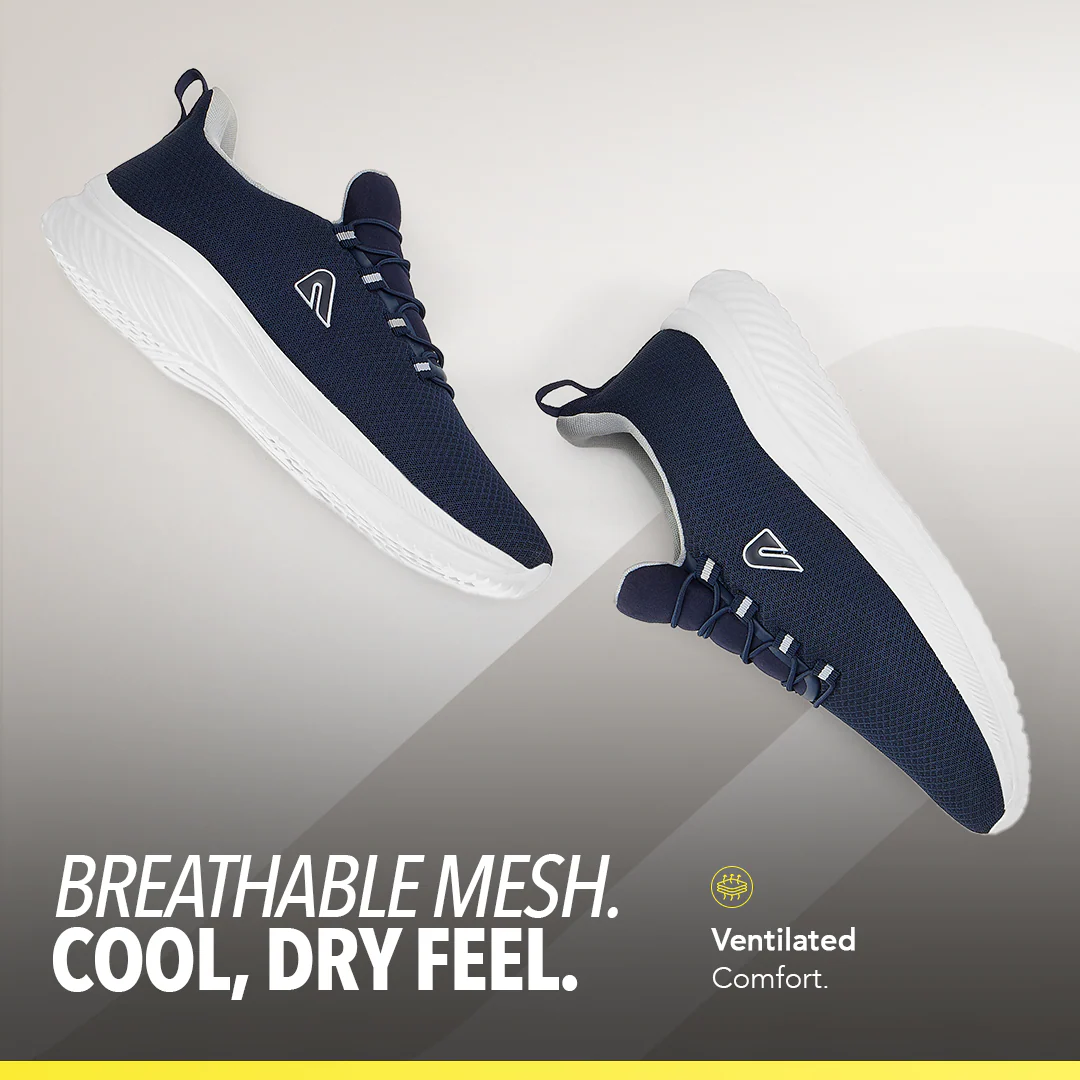 Flexcush Men Walking Shoes - Navy Blue - Image 5