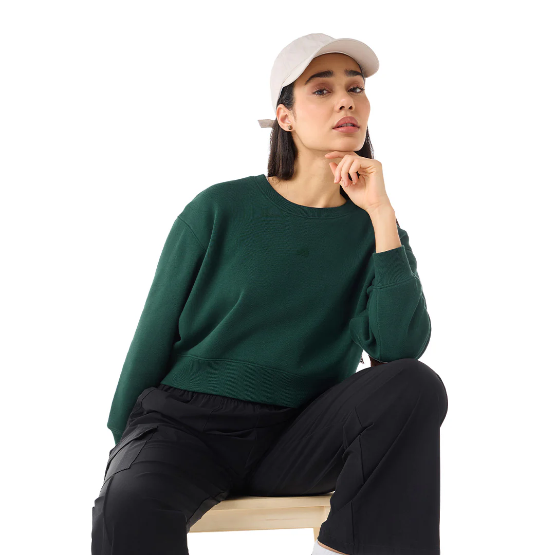 WOMEN GREEN TERRAIN SWEATSHIRT - (RELAXED FIT) - Image 5
