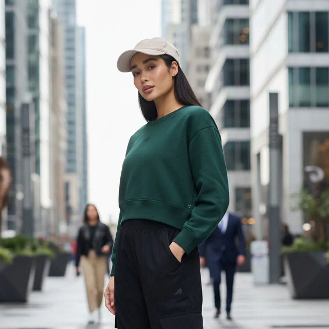 WOMEN GREEN TERRAIN SWEATSHIRT - (RELAXED FIT) - Image 6