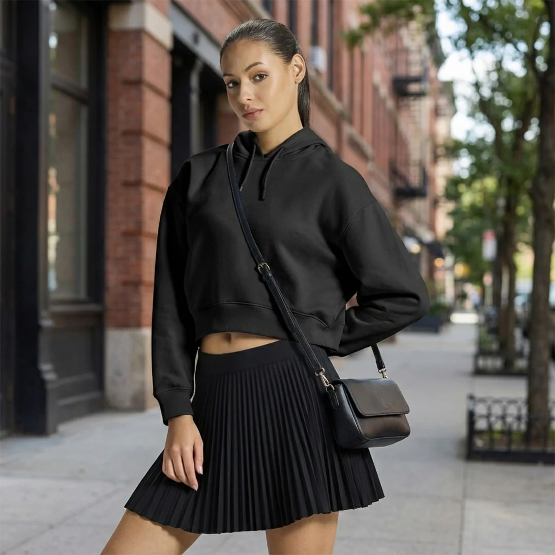 Women Jet Black Hoodie - Image 4