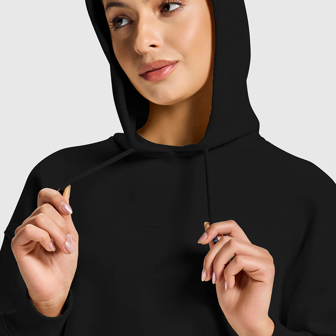 Women Jet Black Hoodie - Image 5