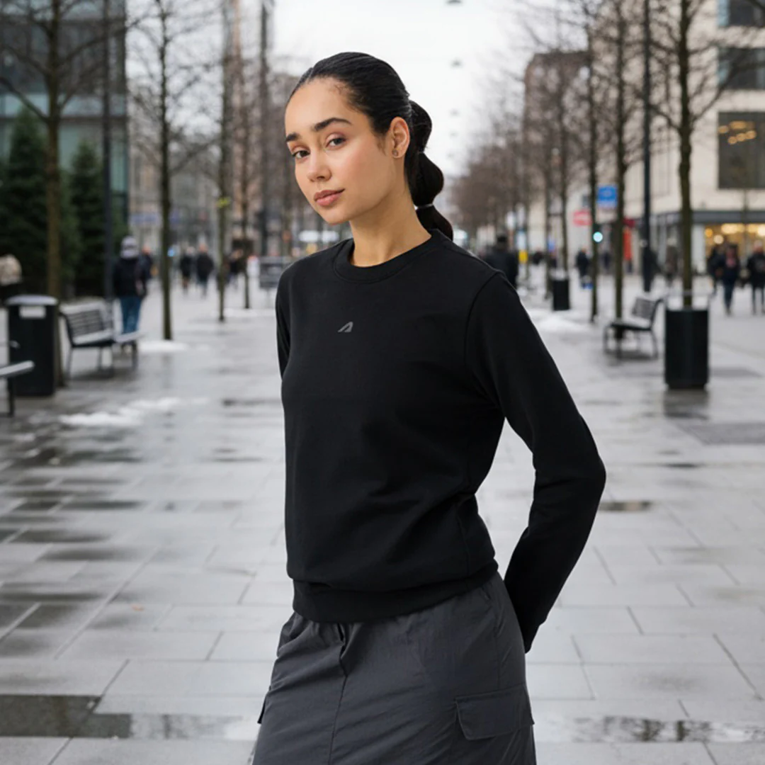 Womens Black Sweatshirt - Image 5