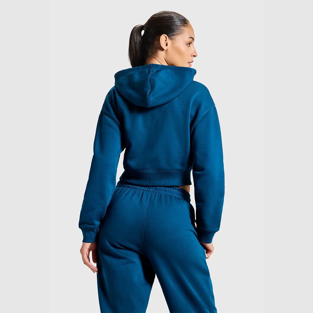 Women Sailor Blue Zipper Hoodie - Image 3