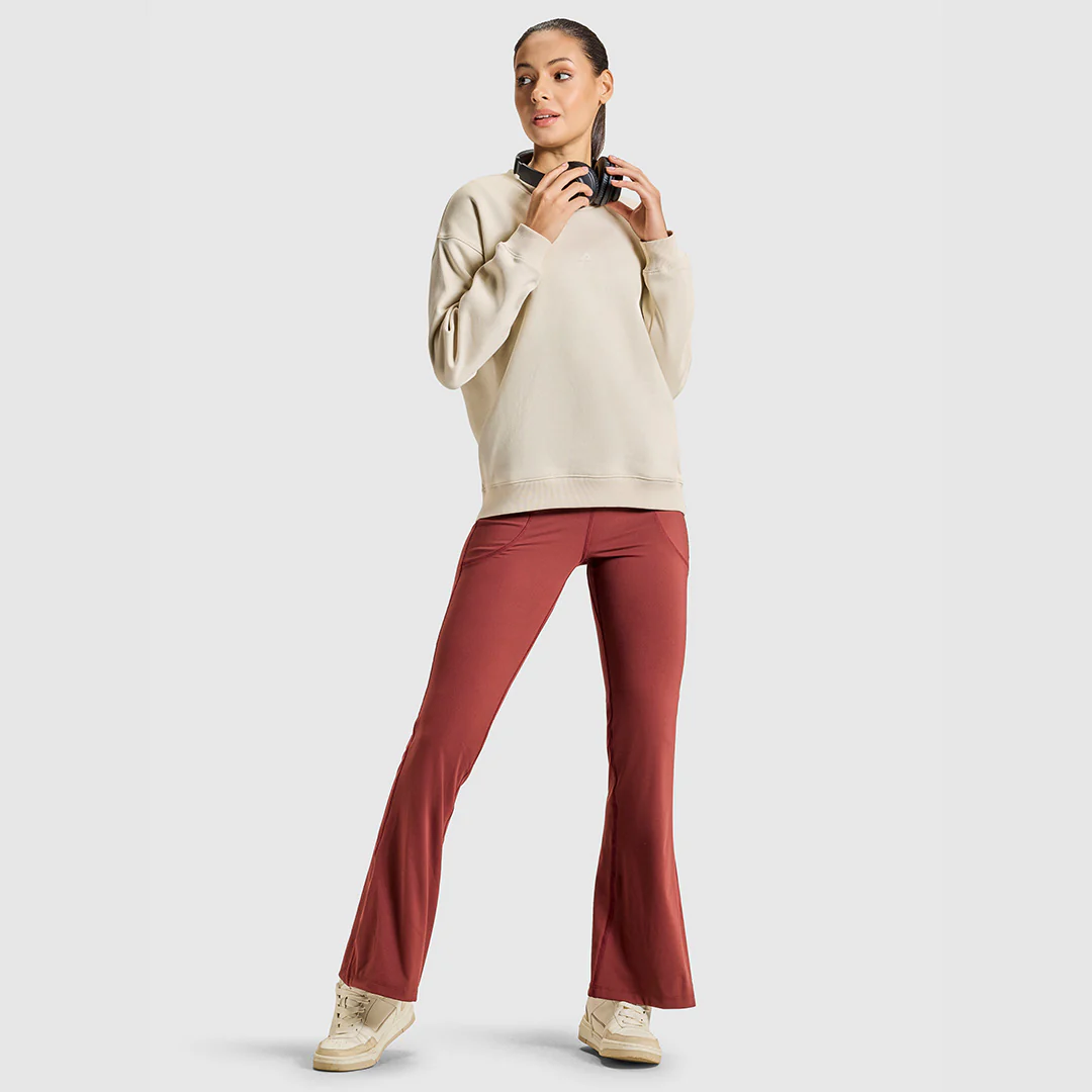 Women  Beige Sweat Shirt - Image 6