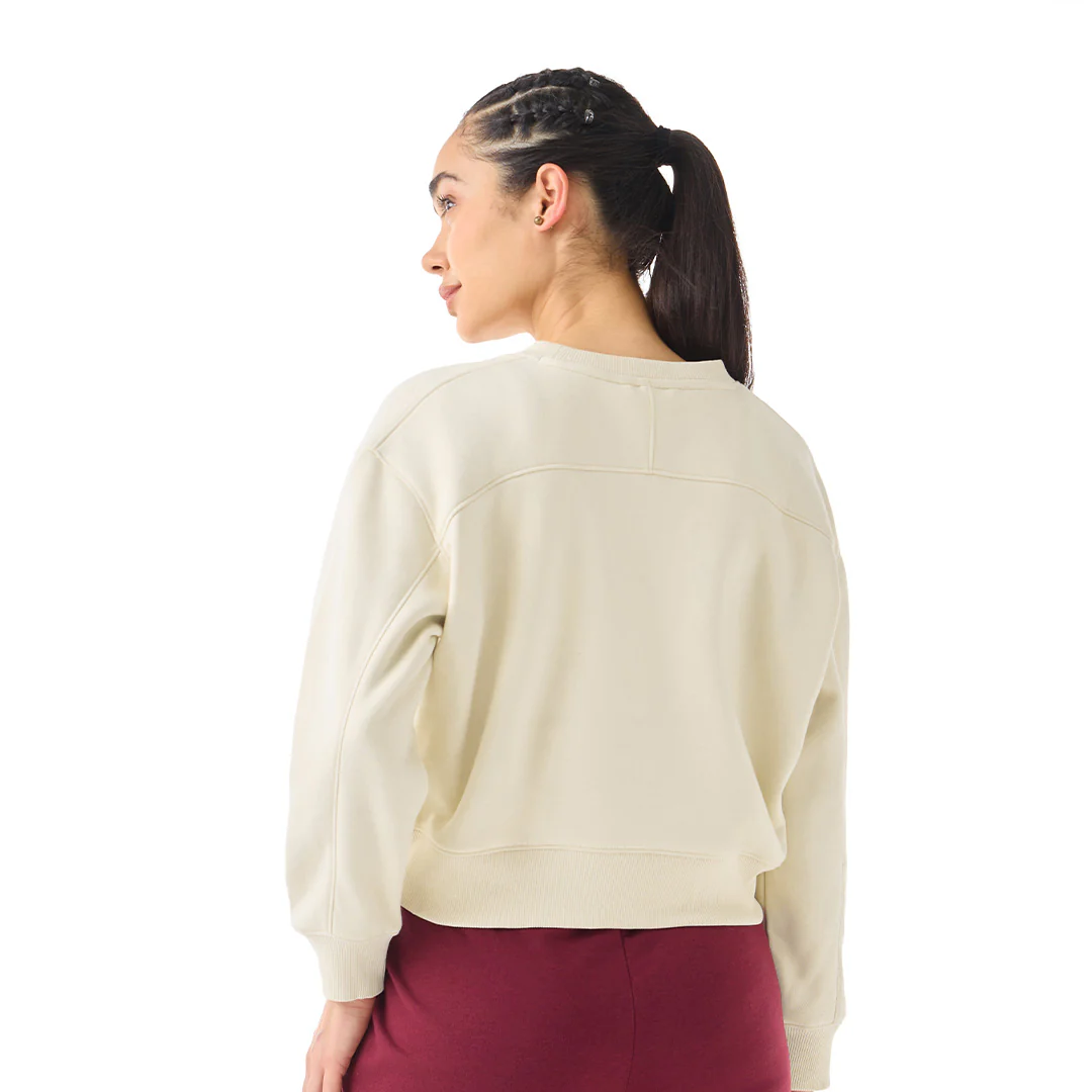 Women Beige Sweat Shirt - Image 3