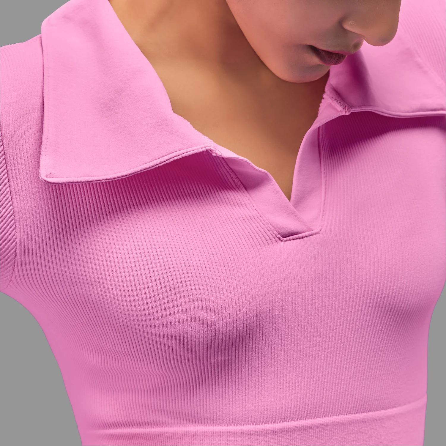 Limitless Snatched full sleeves Crop top - Pink - Image 3