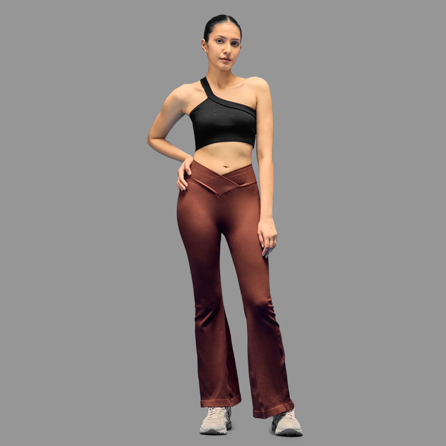 Limitless Snatched ribbed One shoulder bra - Black - Image 3