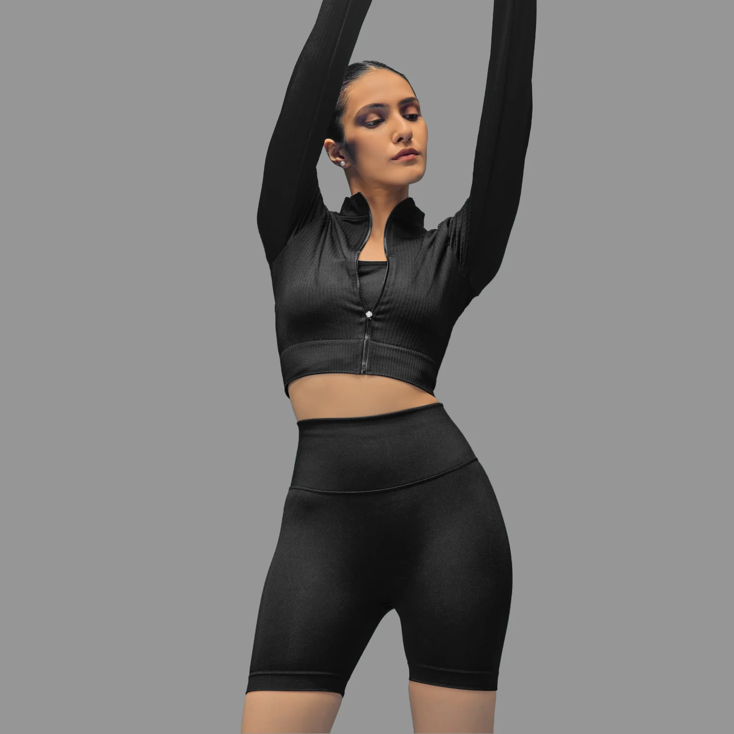 Limitless Snatched high waisted ruched back shorts - Black - Image 2