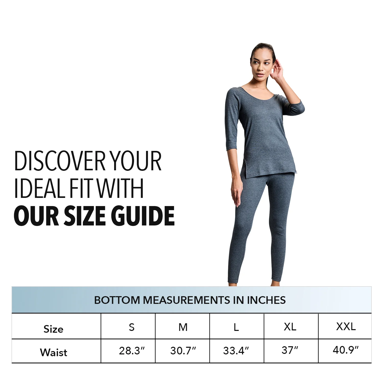 Womens ThermaCore Thermal Pants - Grey - Image 5