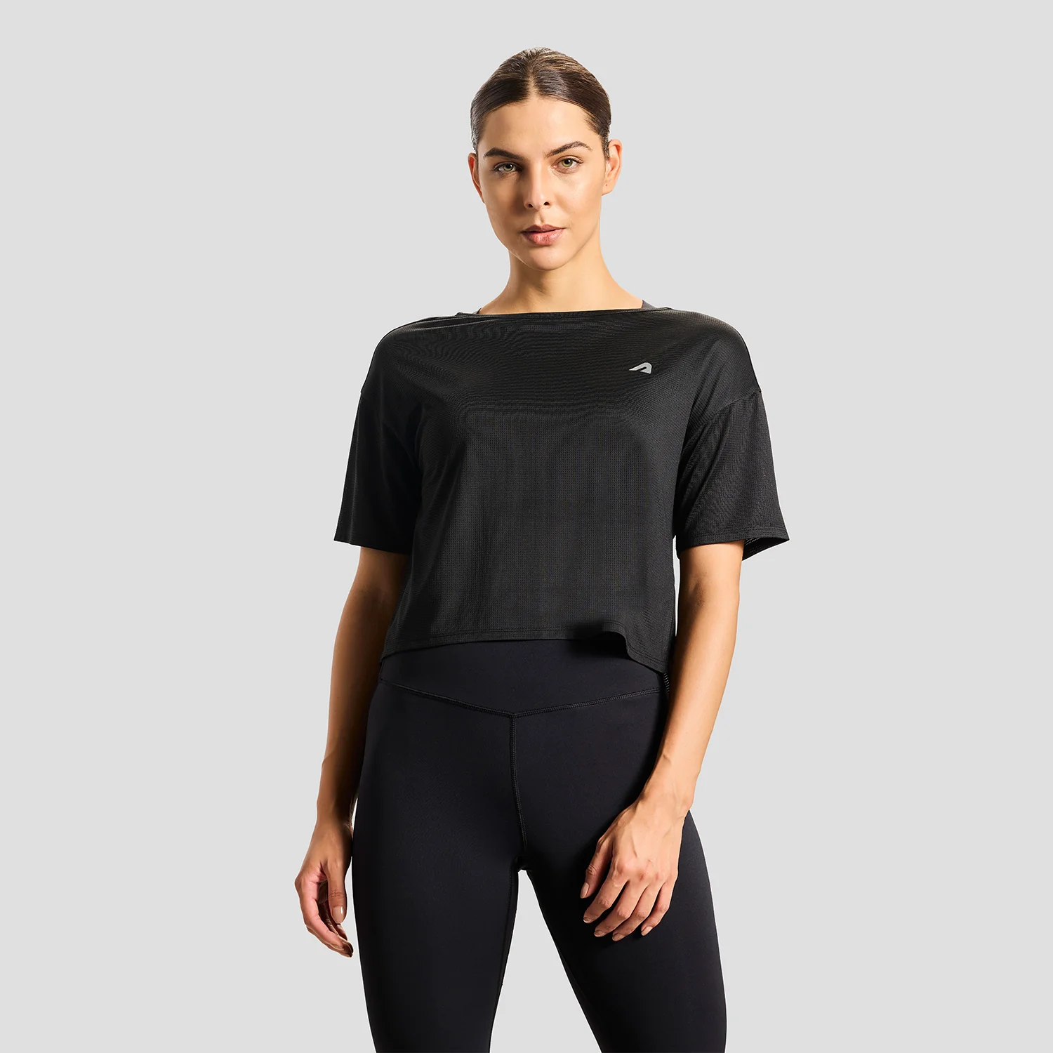 Intense Womens Cropped Tee - Black - Image 4
