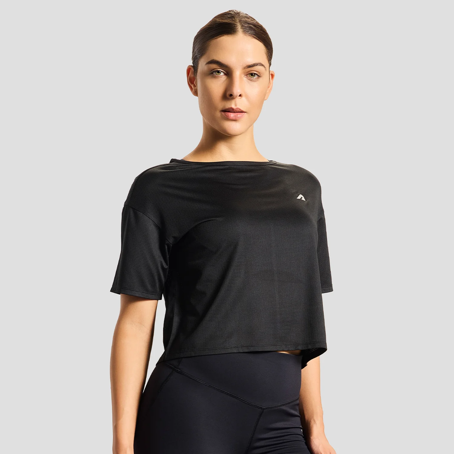 Intense Womens Cropped Tee - Black - Image 5