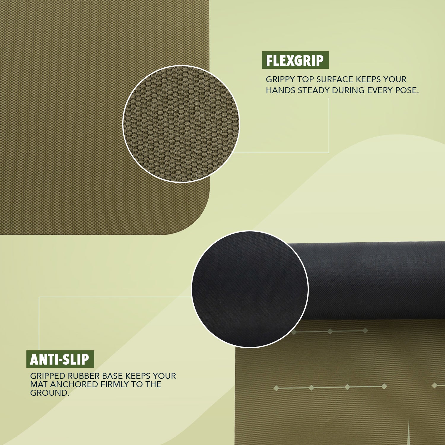Invincible Yoga Mat - Olive - Image 4