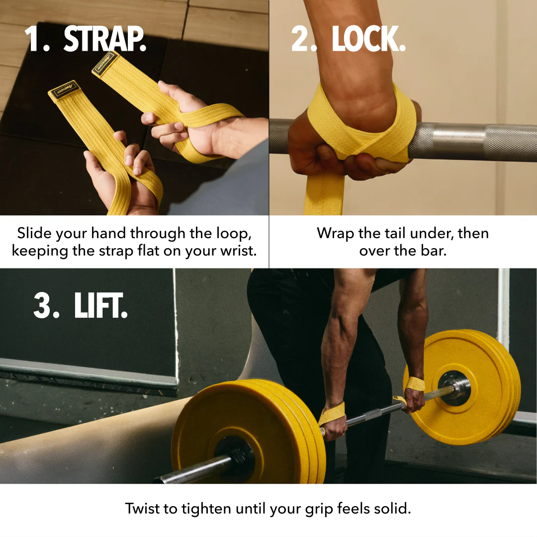 ProGrip Lifting Strap- Yellow - Image 6