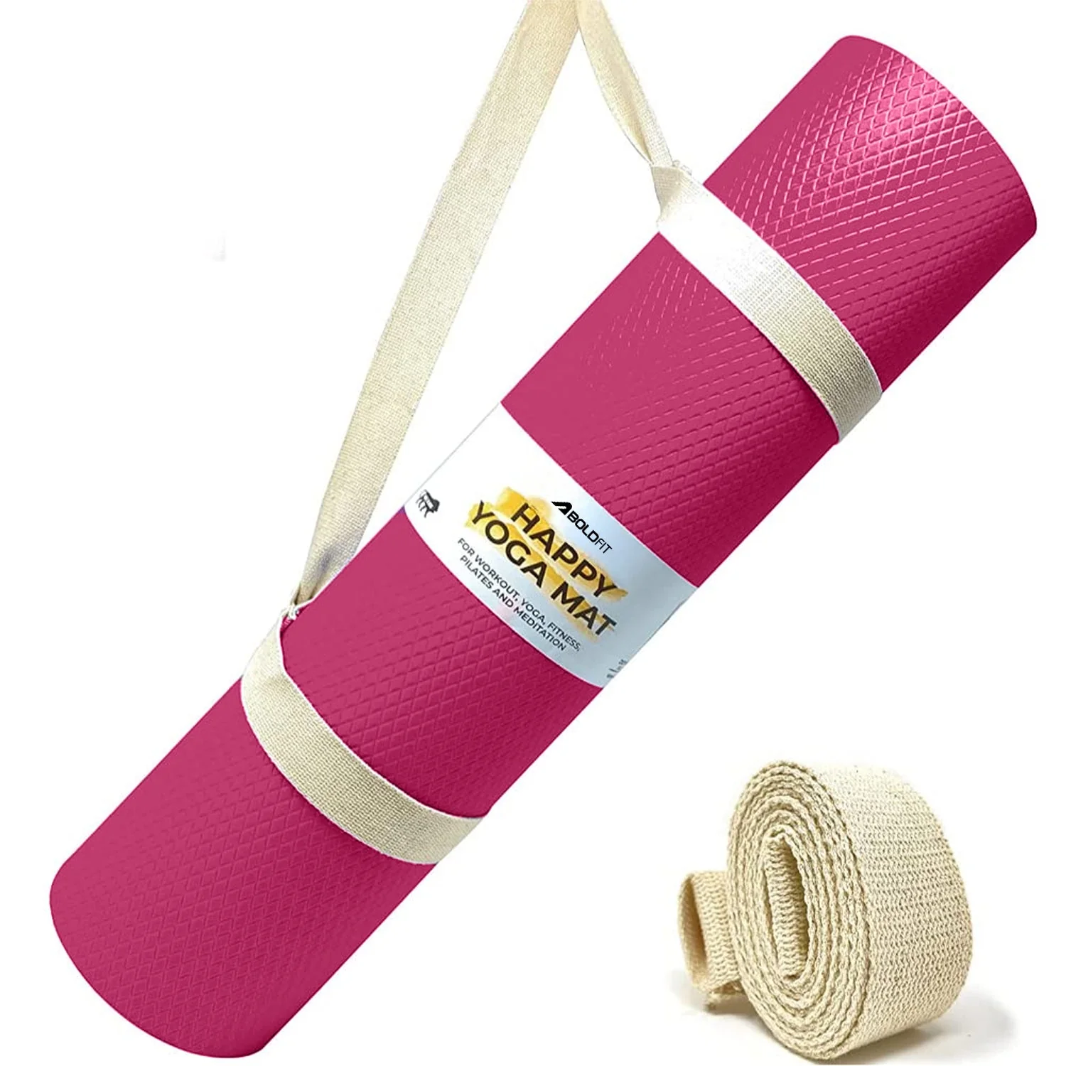 Yoga mat for Women and Men with Carry Strap - Image 8